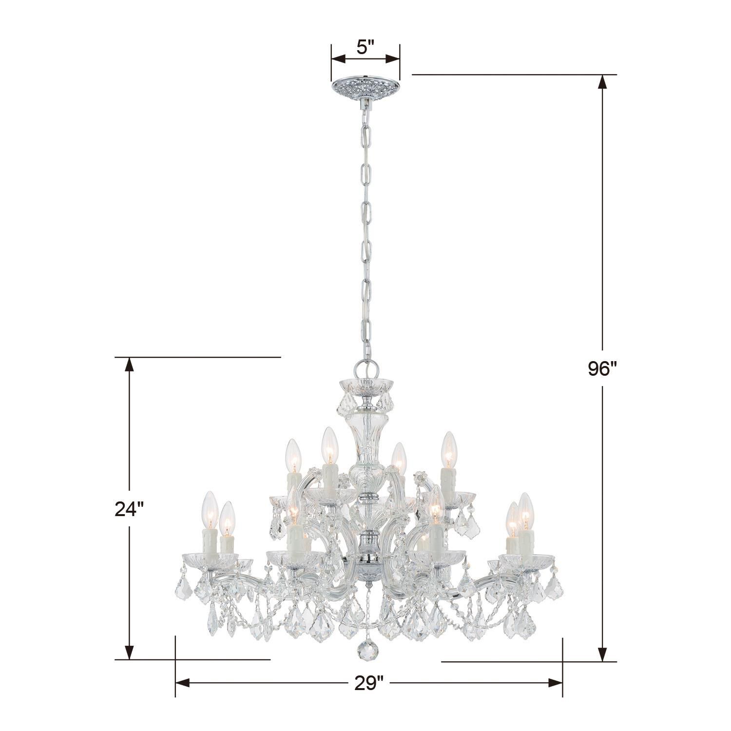 Maria Theresa 29 Inch 12 Light Chandelier by Crystorama