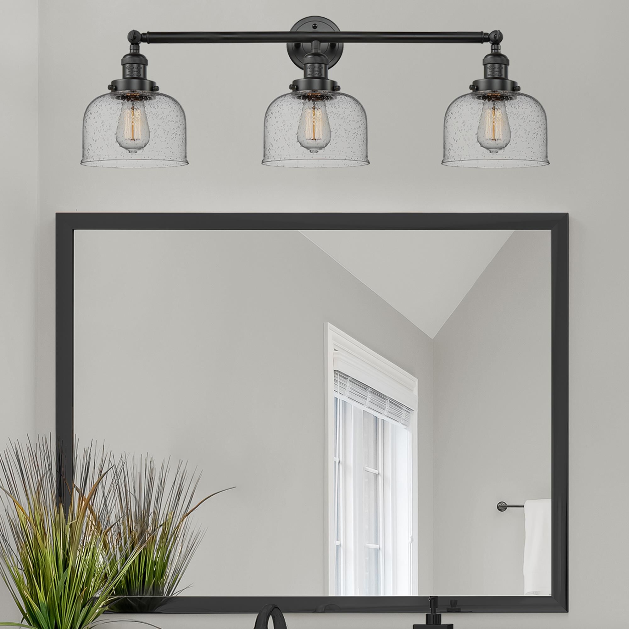 Bruno Marashlian Large Bell 32 Inch 3 Light Bath Vanity Light by Innovations Lighting