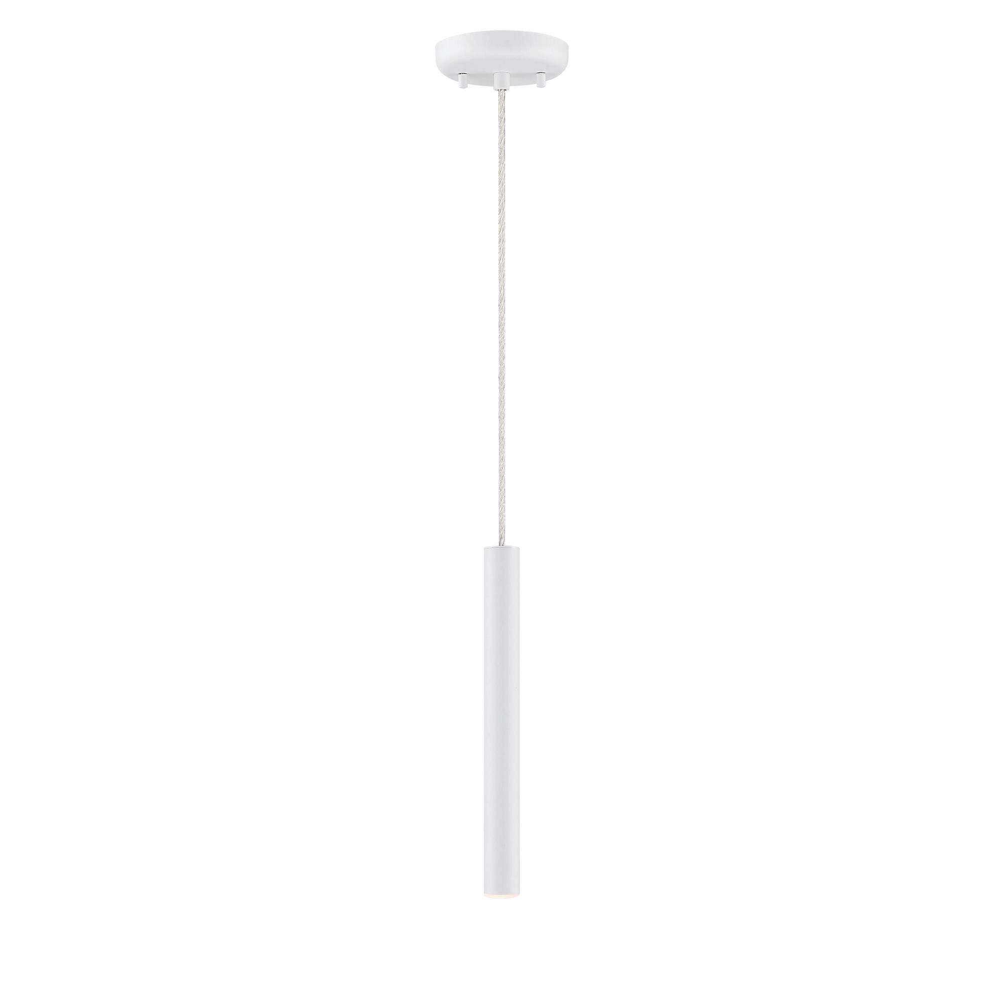 Shown in Matte White finish and Steel glass and Steel shade