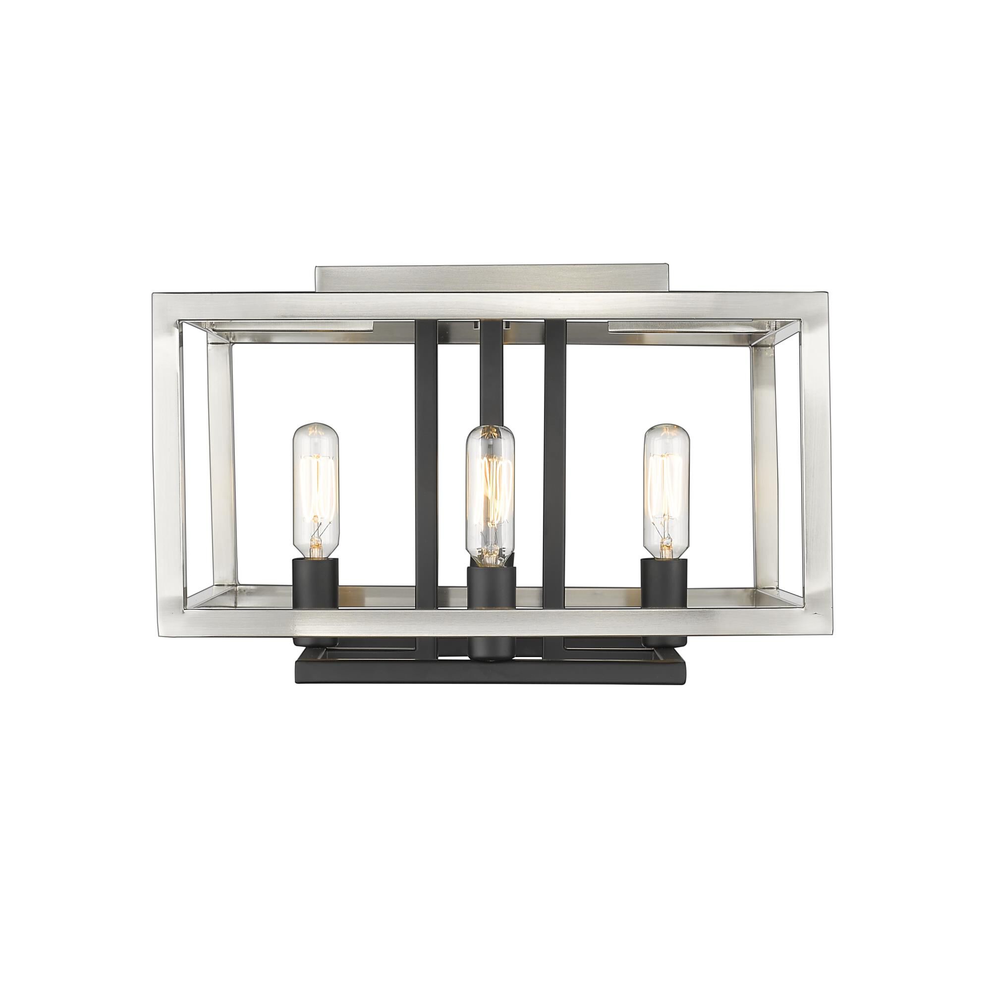 Shown in Brushed Nickel + Black finish and --- glass and --- shade