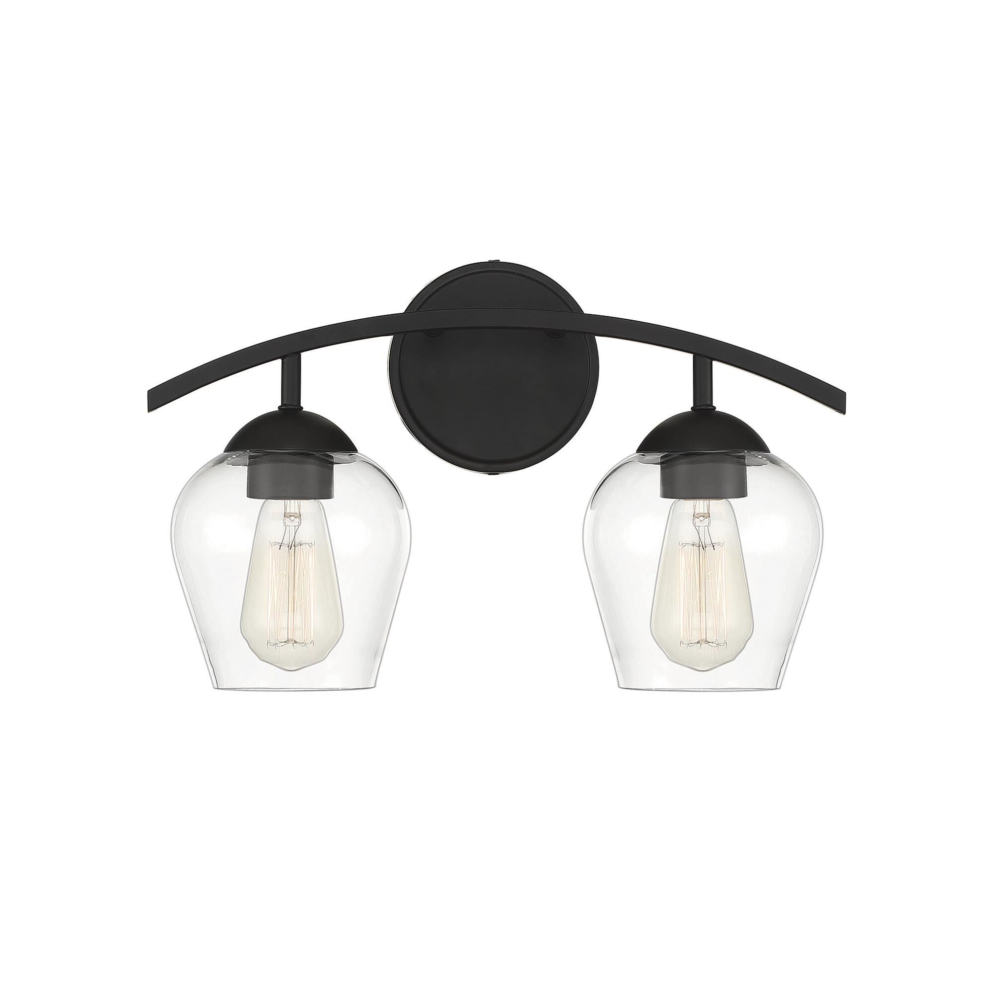 Shown in Matte Black finish and Clear glass