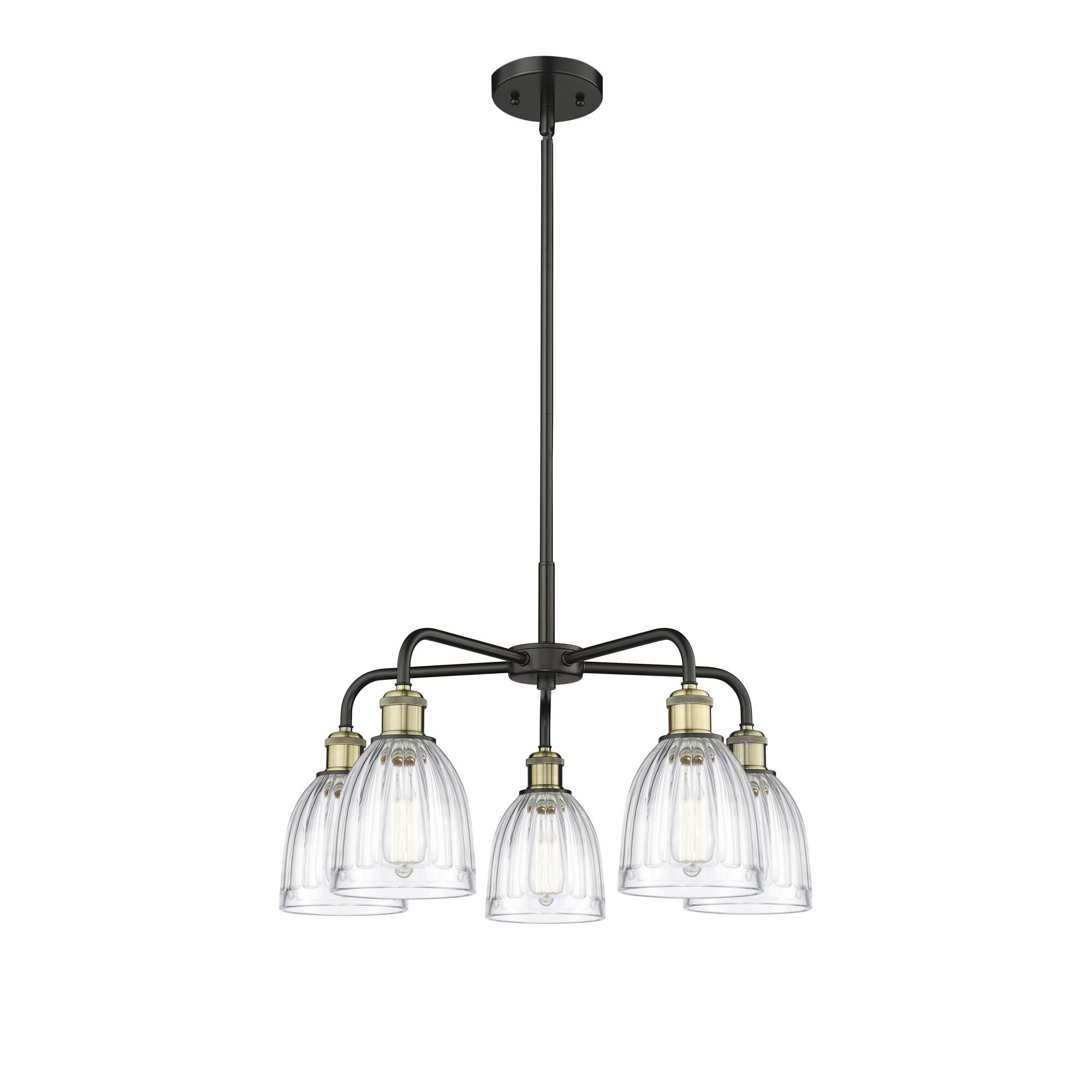 Shown in Black Antique Brass finish and Clear glass