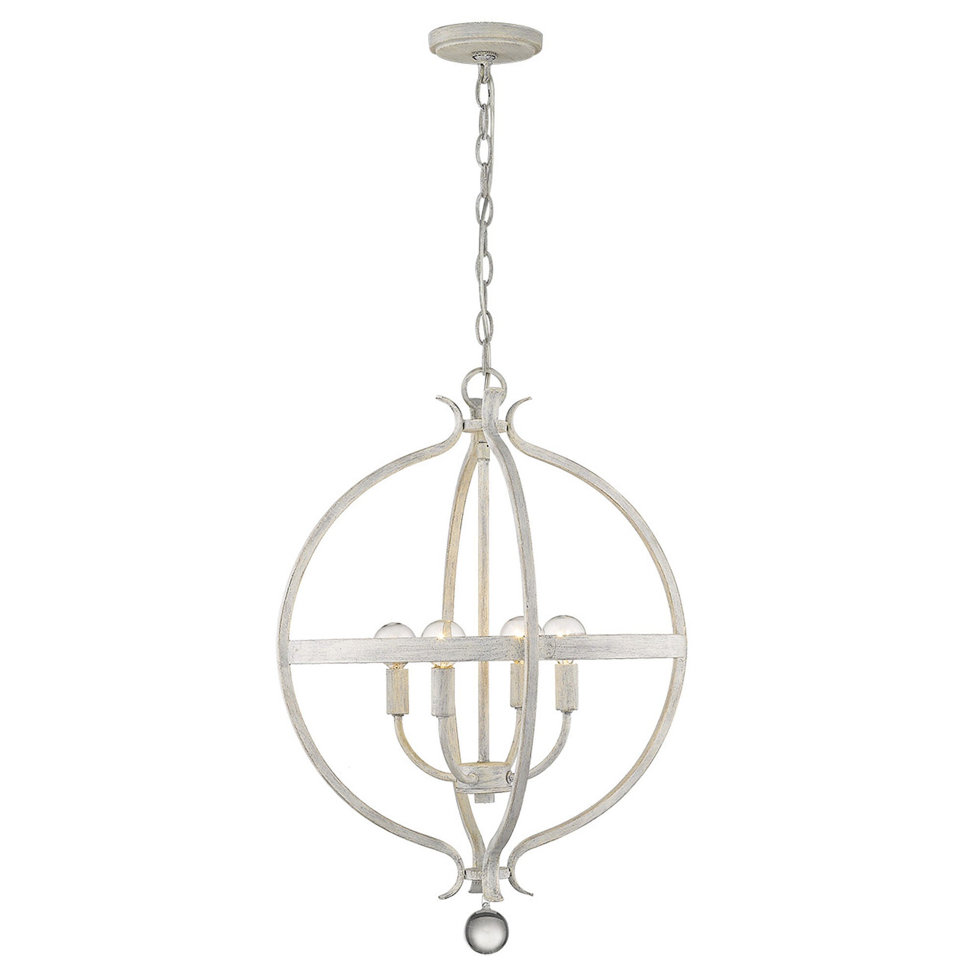 Shown in Country White finish and -- glass and -- shade