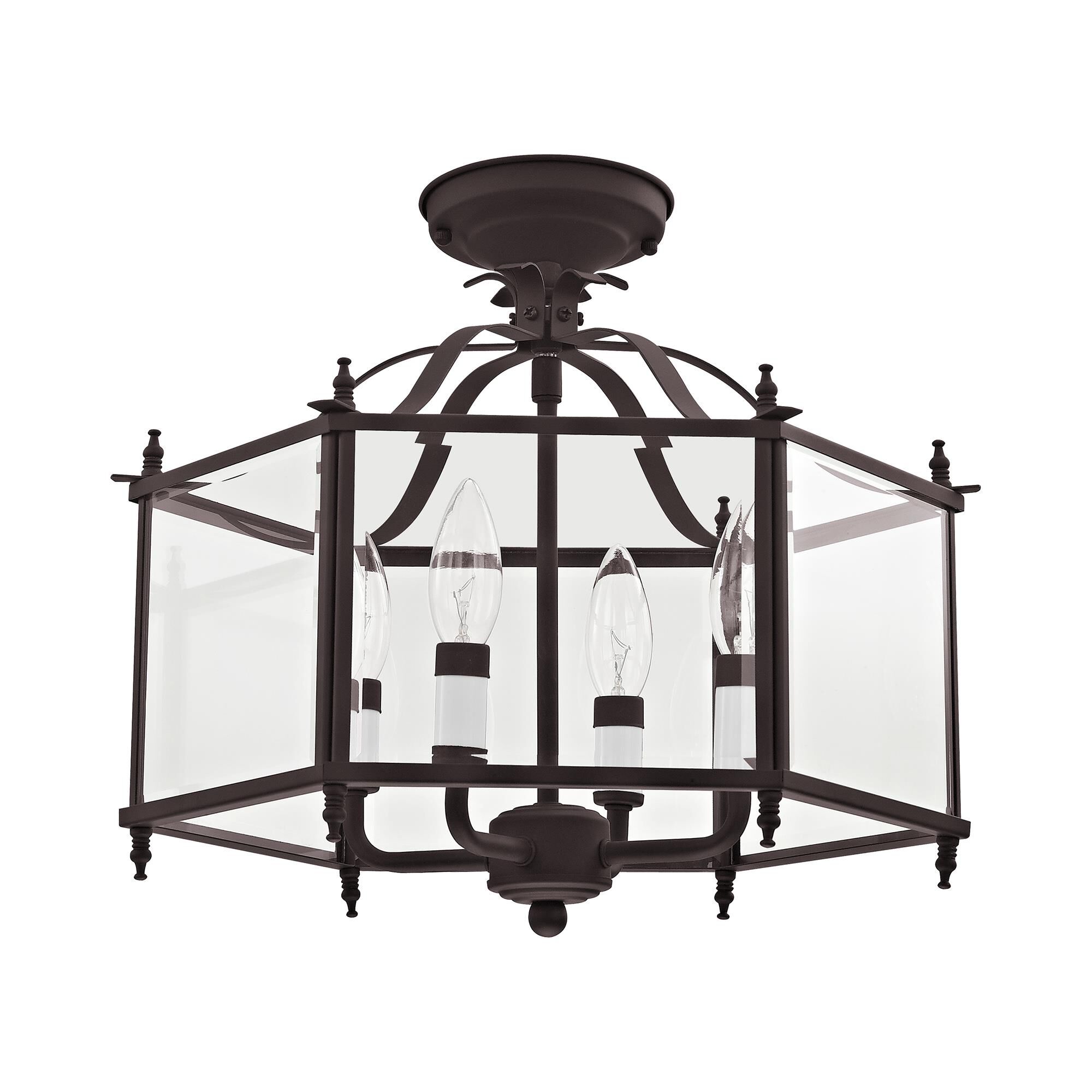 Livingston 15 Inch Cage Pendant by Livex Lighting