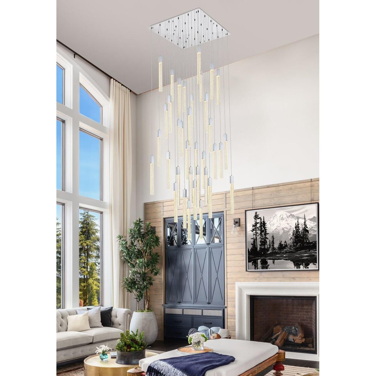 Weston 42 Inch 36 Light LED Multi Light Pendant by Elegant Lighting