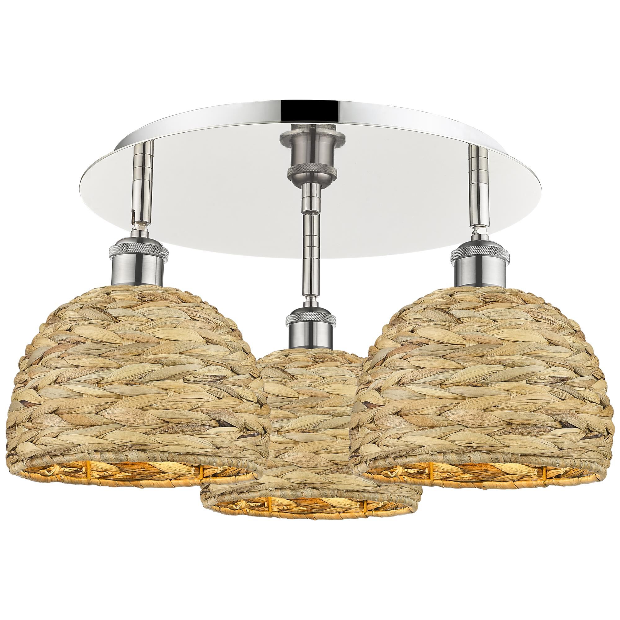 Shown in Polished Nickel finish and Natural shade