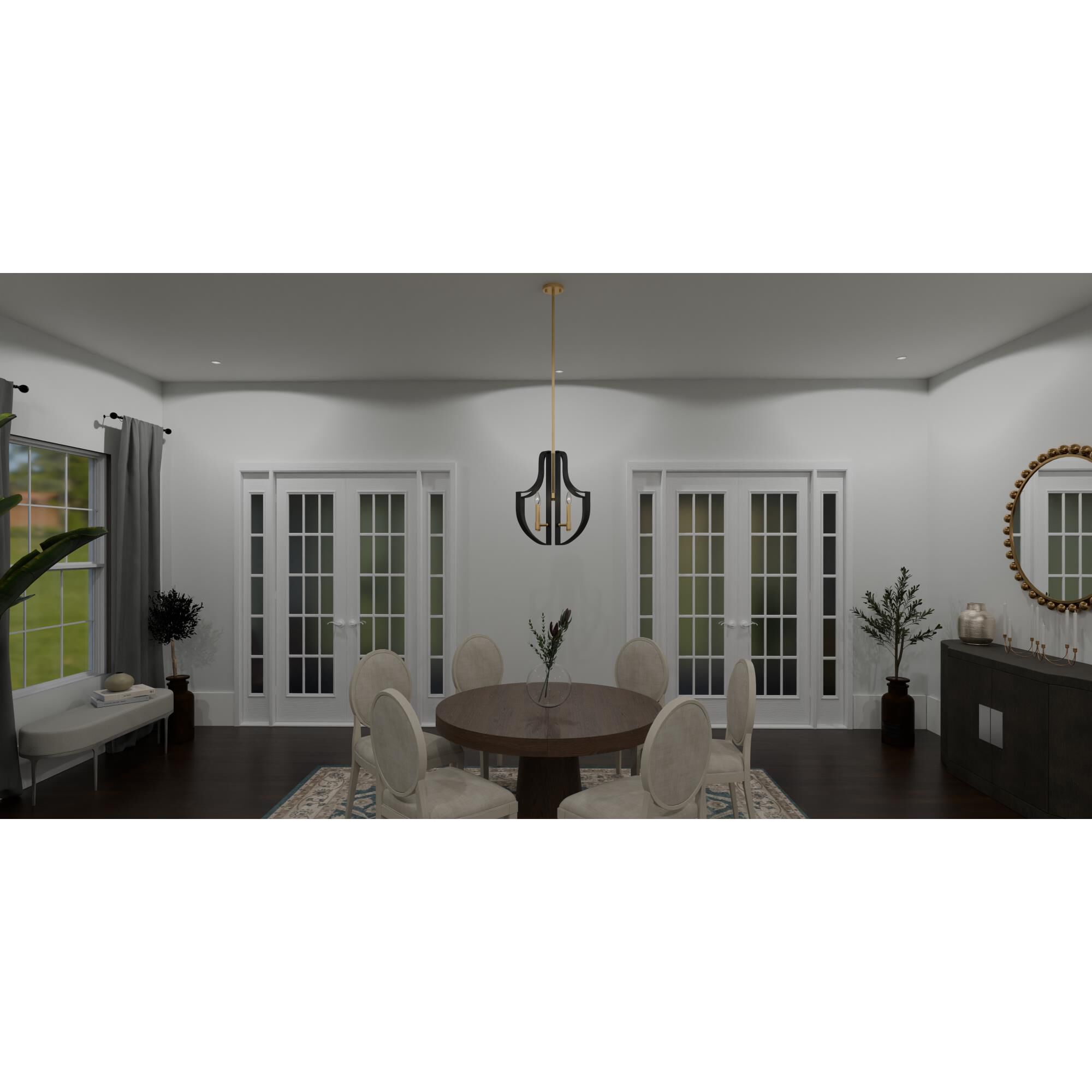 22 Inch 4 Light Large Pendant by Quoizel