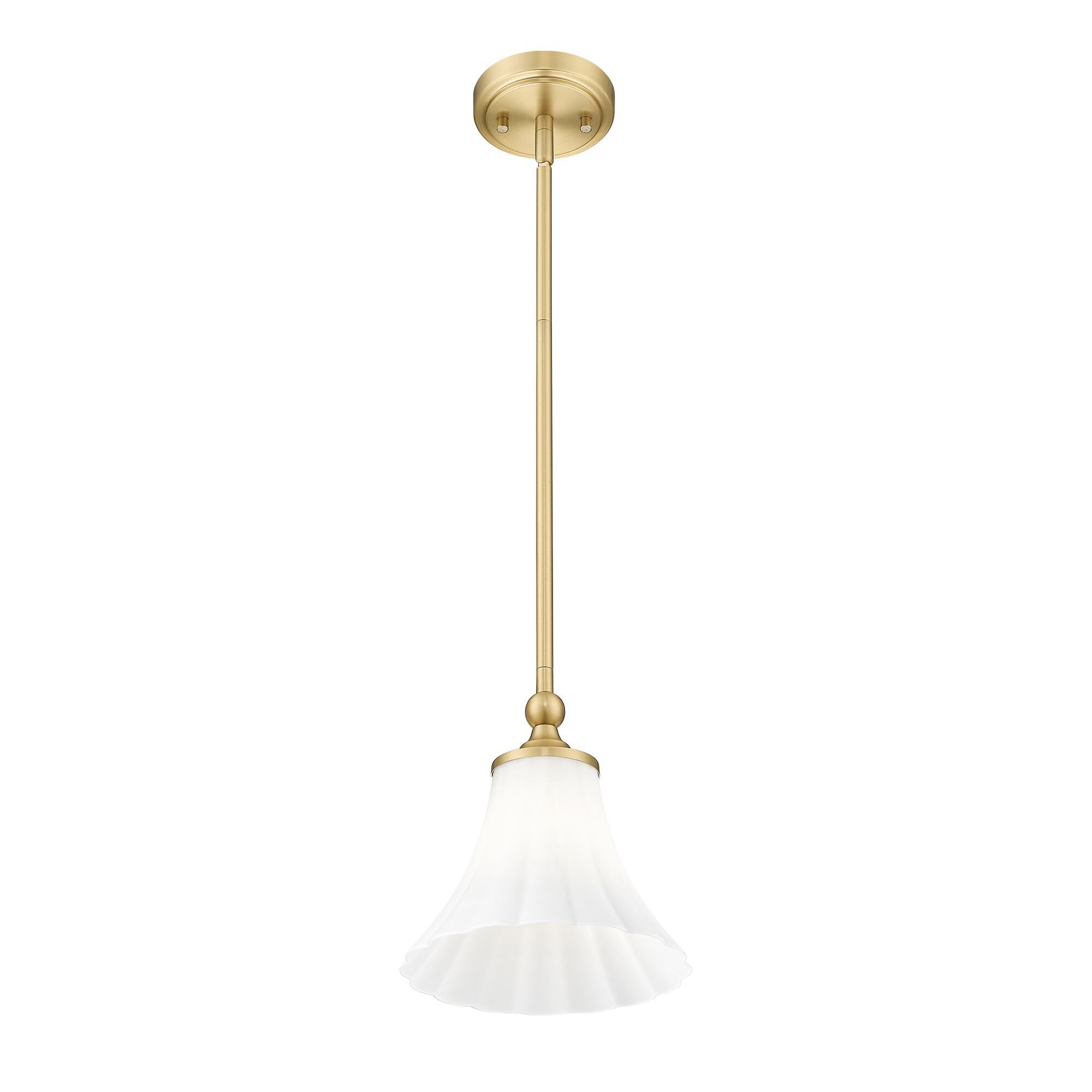 Shown in Modern Gold finish and Opal Etched glass
