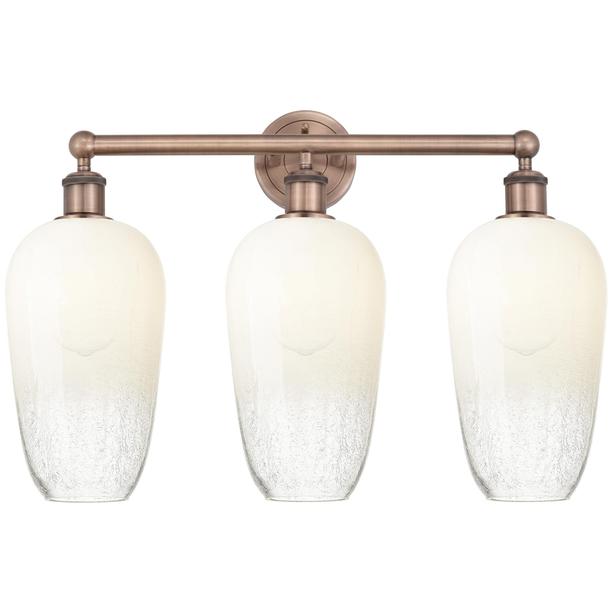 Shown in Antique Copper finish and Opal glass