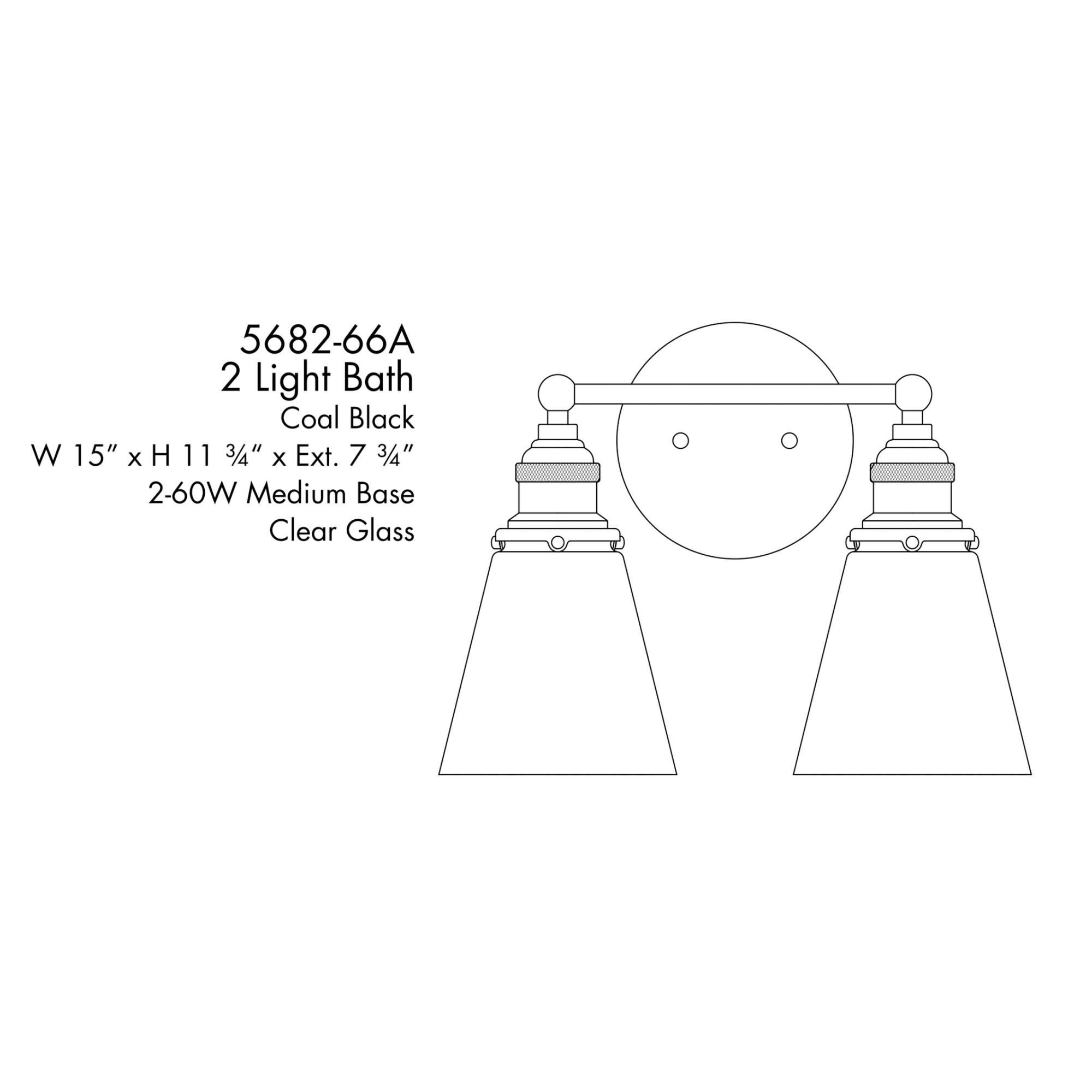 Shown in Coal finish and Clear glass