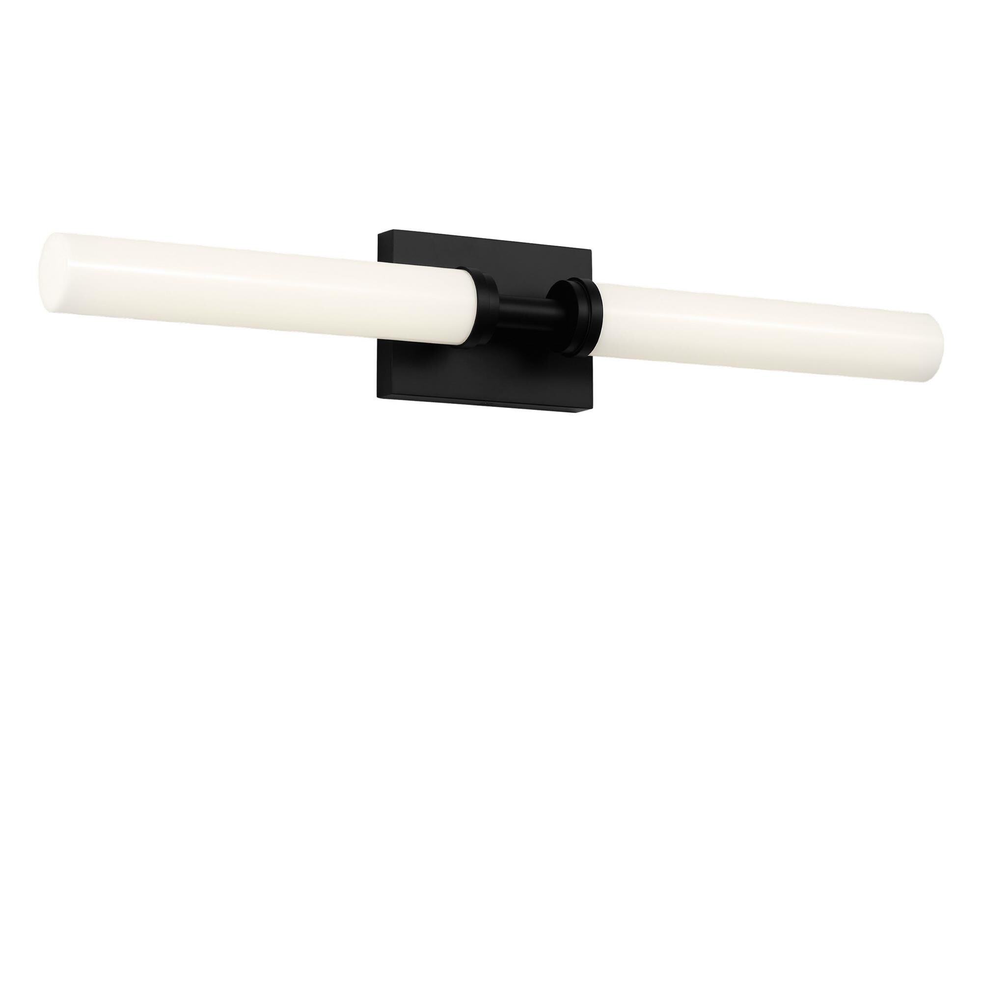 Shown in Midnight Black finish and White Acrylic shade