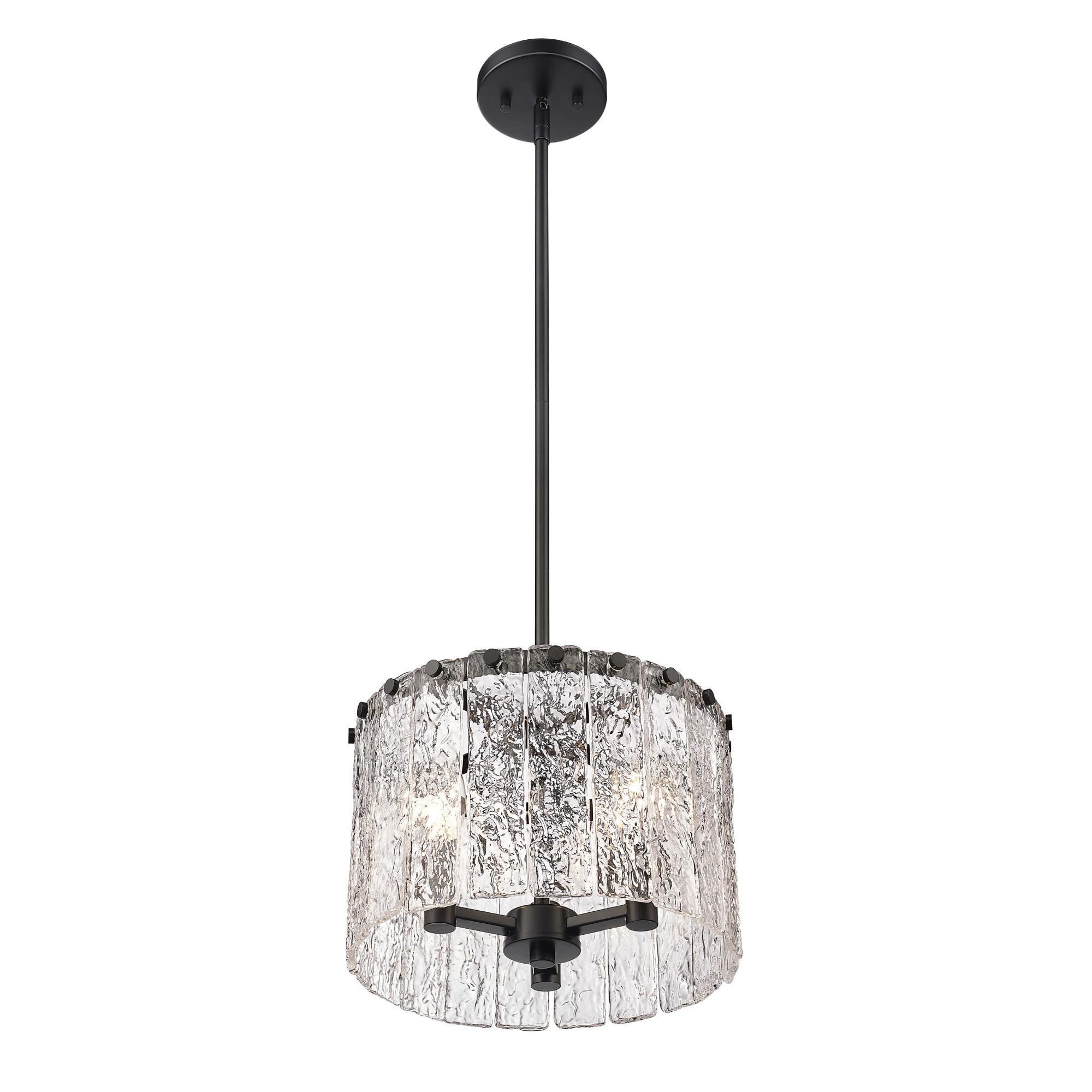 Shown in Matte Black finish and Clear glass