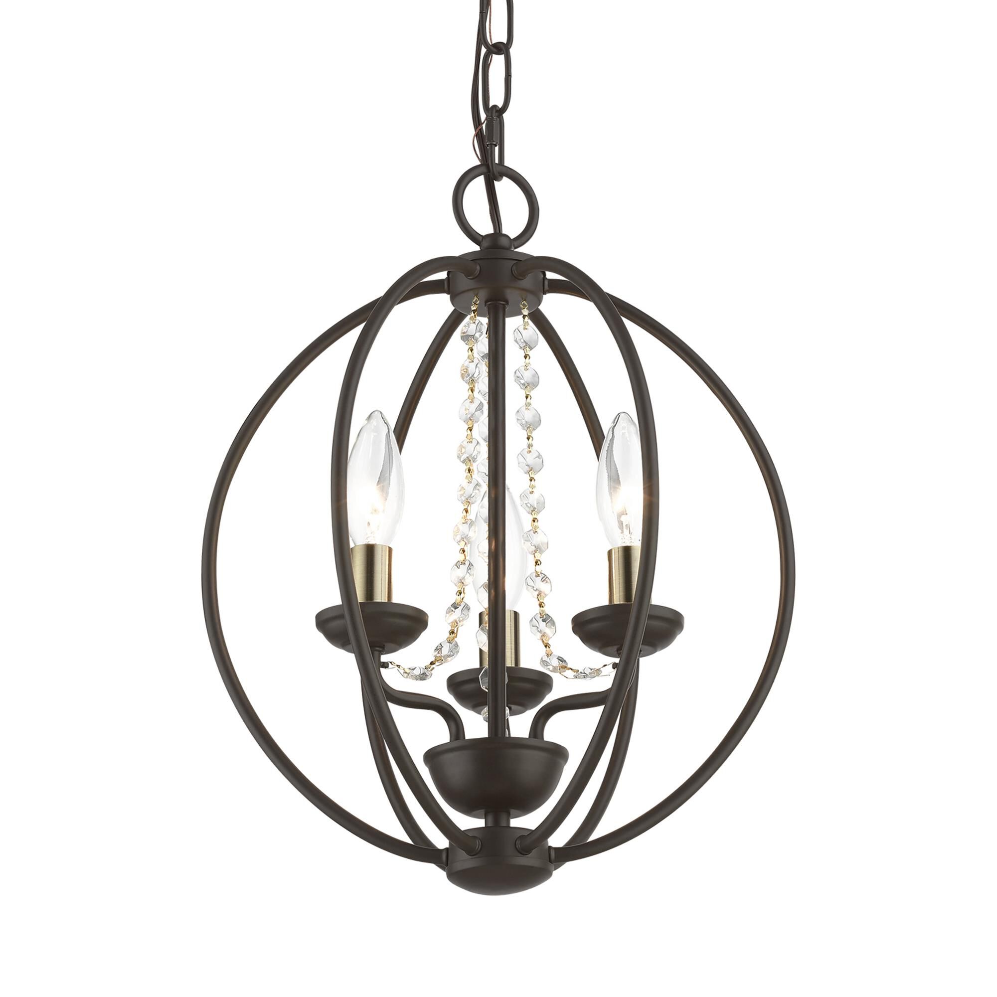 Arabella 12 Inch 3 Light Mini Chandelier by Livex Lighting
