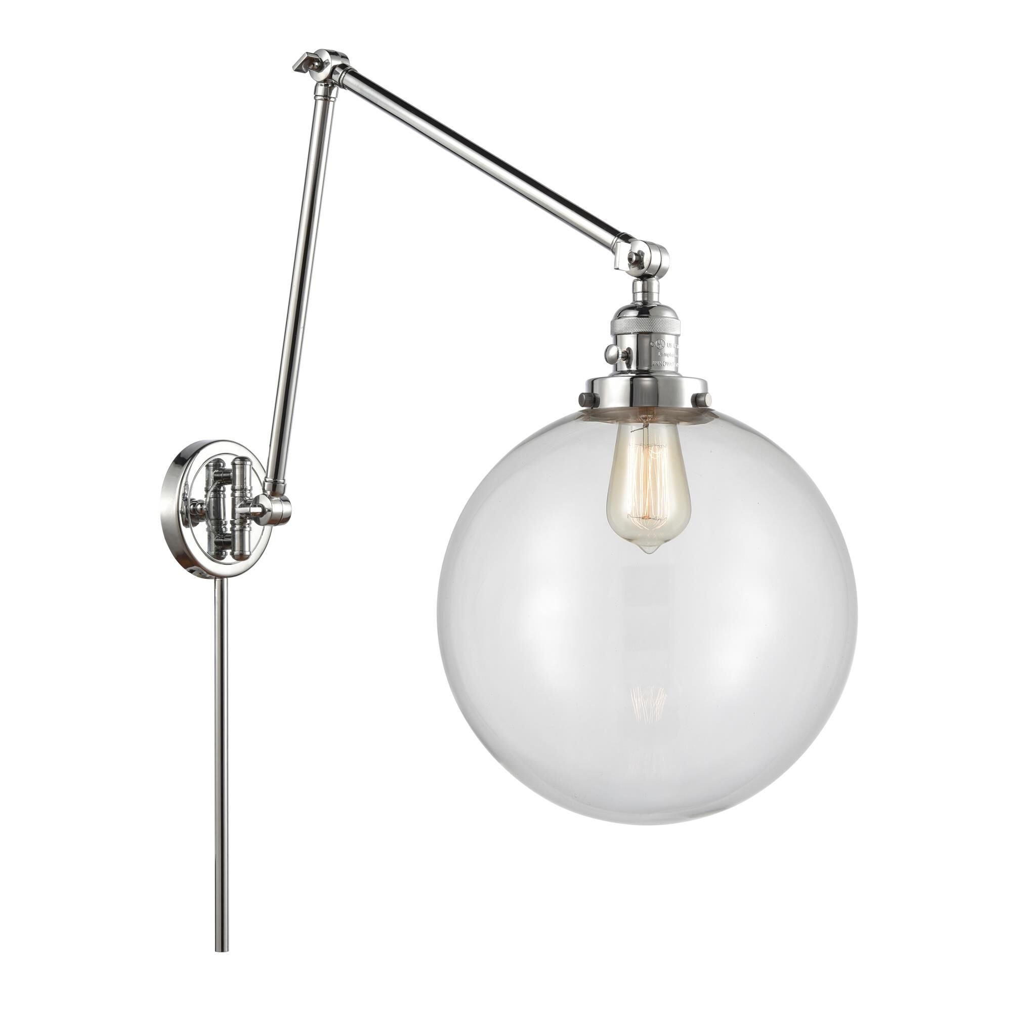 Bruno Marashlian Xx-Large Beacon Wall Swing Lamp by Innovations Lighting