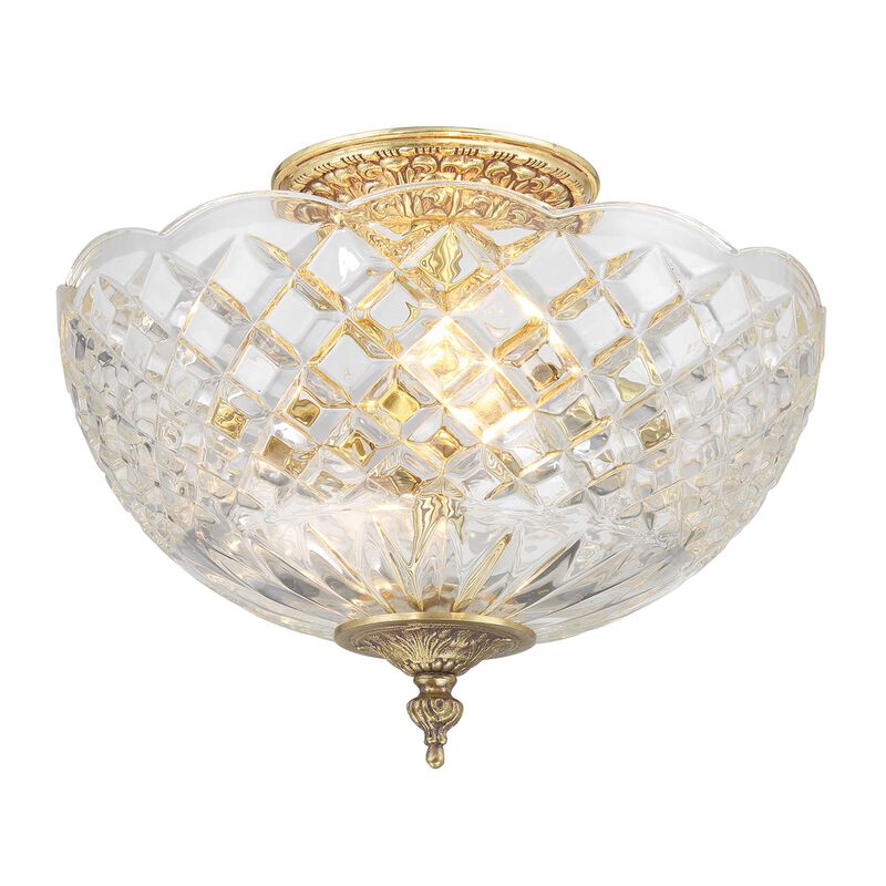 Ceiling 10 Inch 2 Light Semi Flush Mount by Crystorama