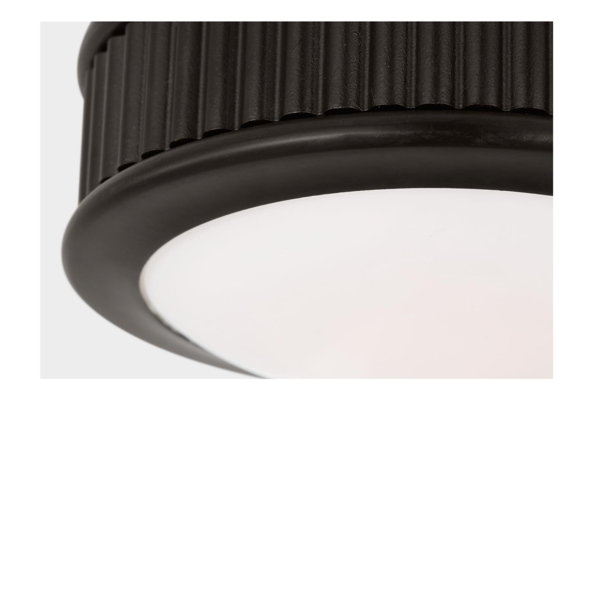 Shown in Aged Iron finish and Milk glass