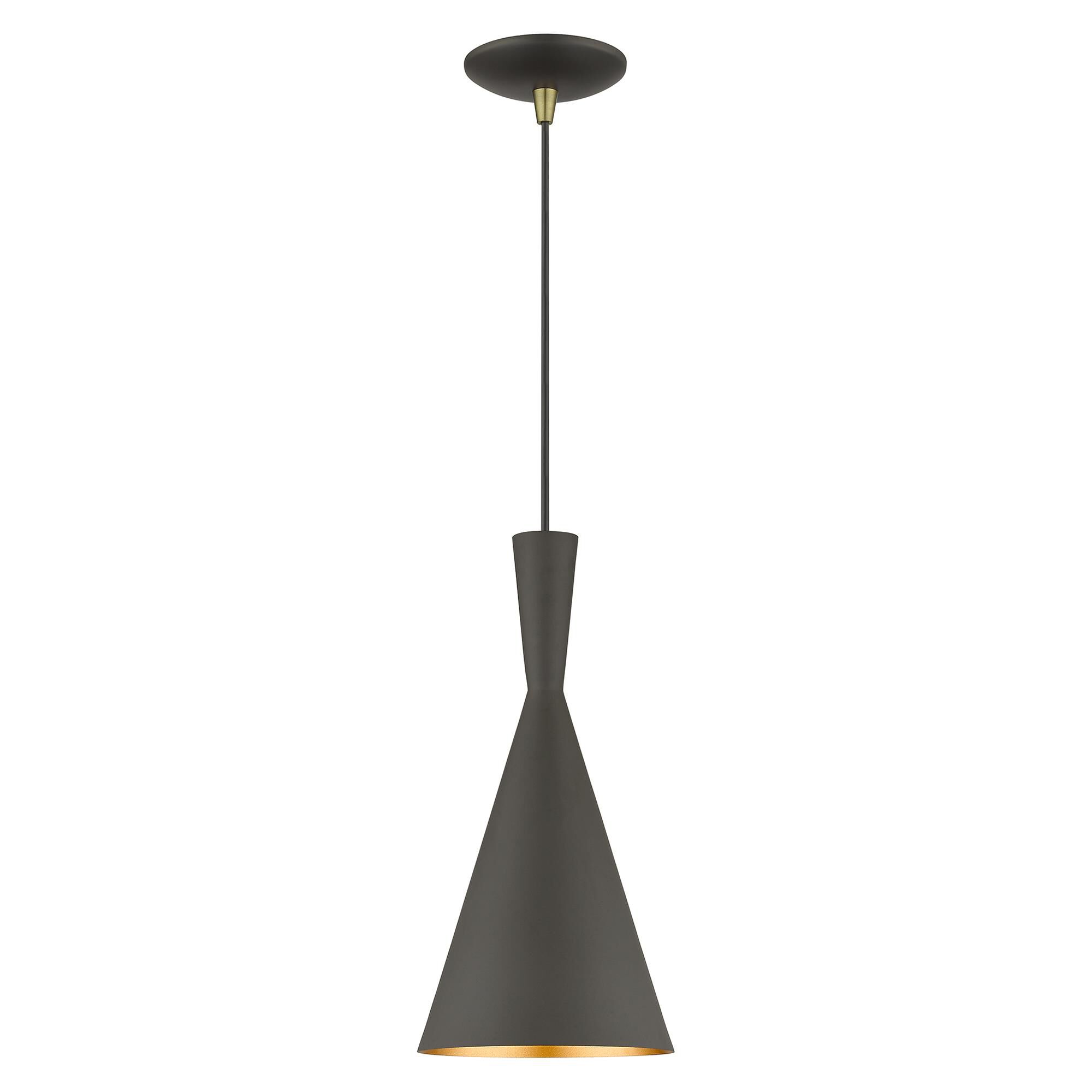 Shown in Bronze with Antique Brass Accents finish and Bronze Aluminum with Gold Finish Inside glass