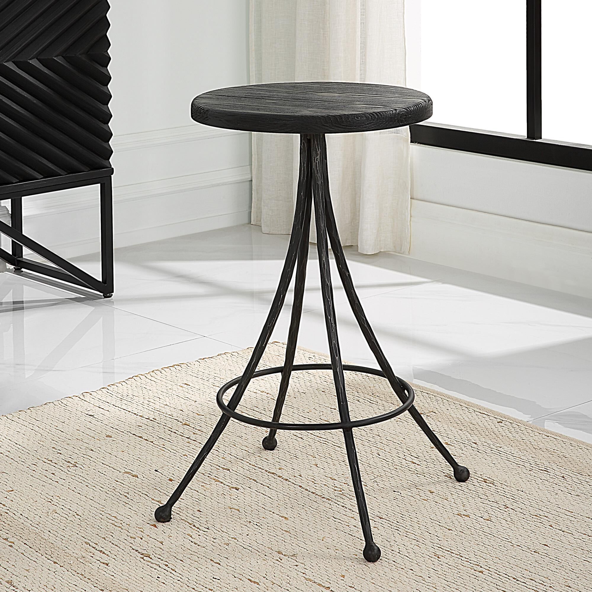 Shown in Add Industrial Flair To Your Kitchen With This Sturdy Counter Stool. Crafted Of Solid Pine With Text finish