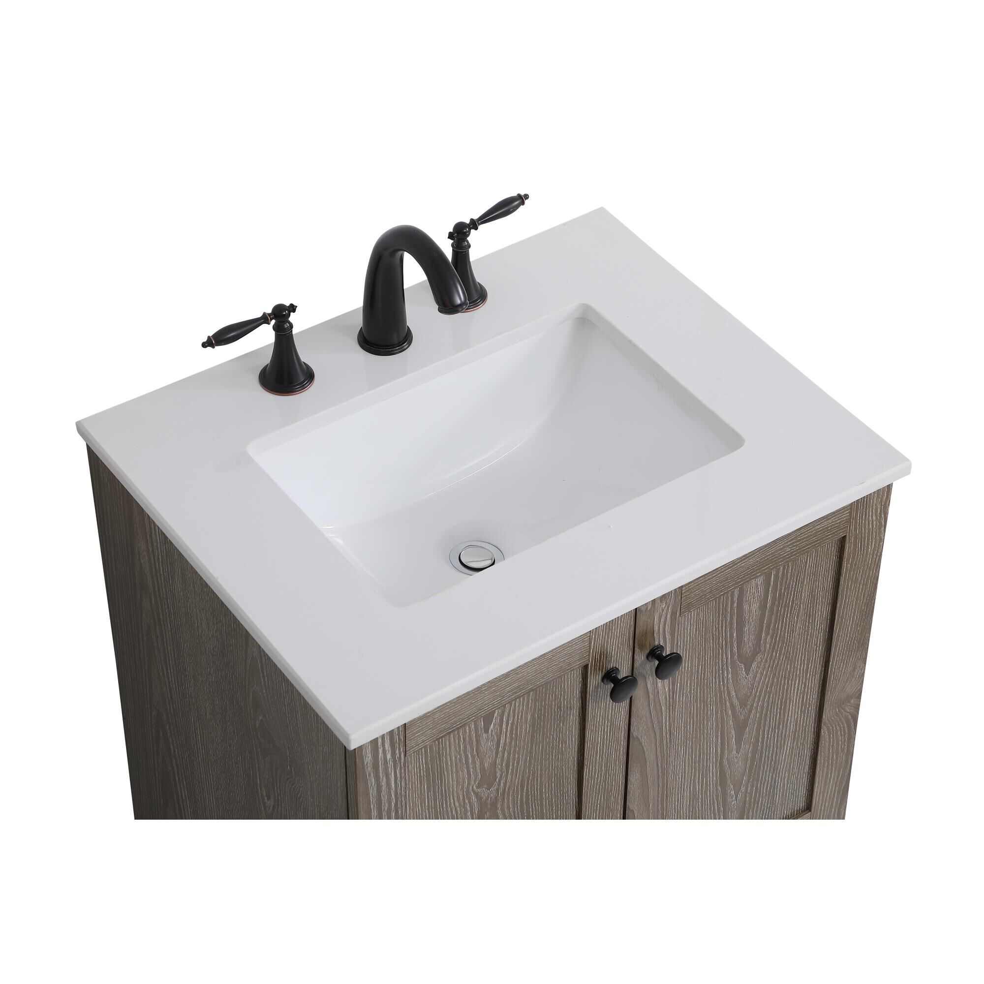 Shown in Weathered Oak And Black With Ivory finish