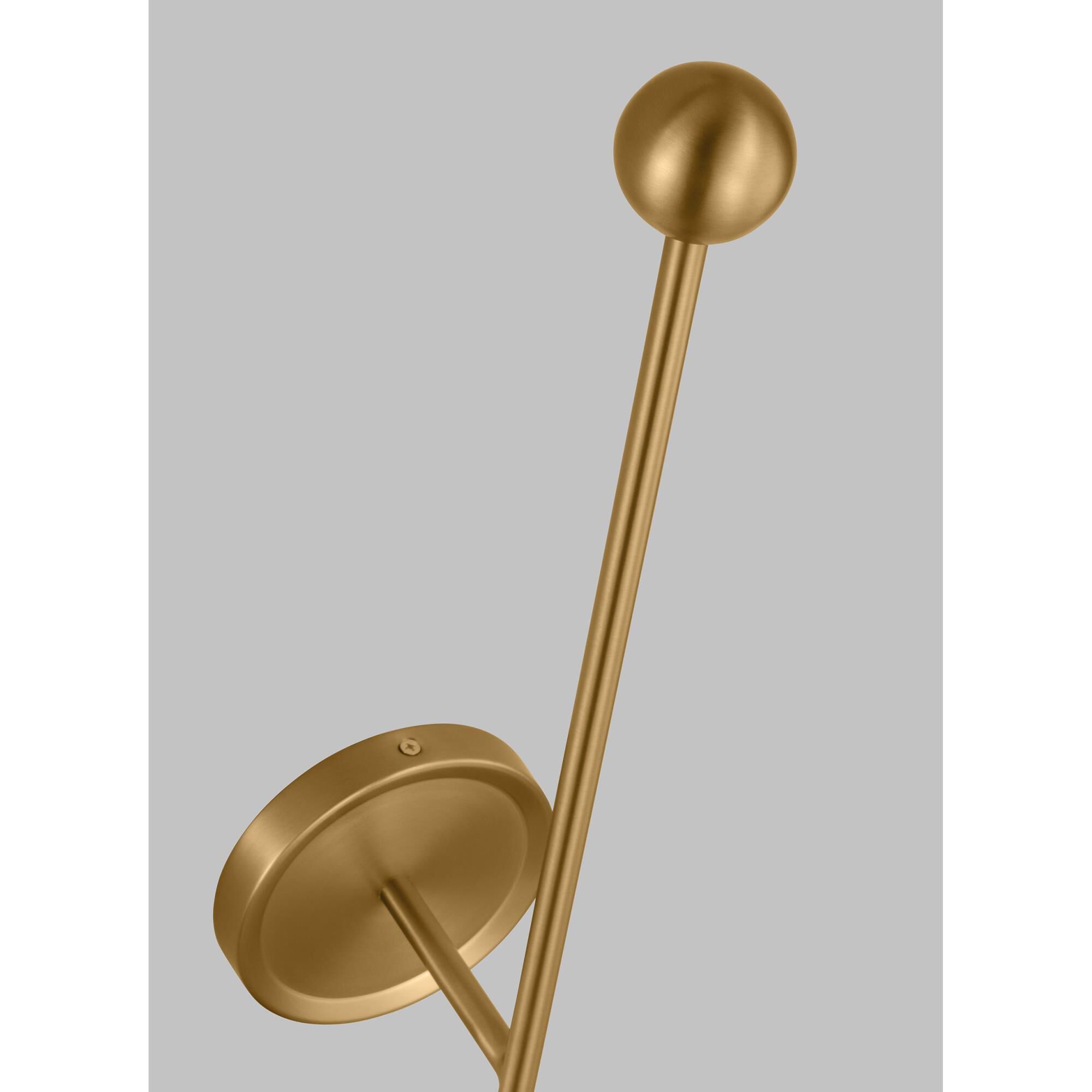 Shown in Midnight Black And Burnished Brass finish and Midnight BlackSteel shade