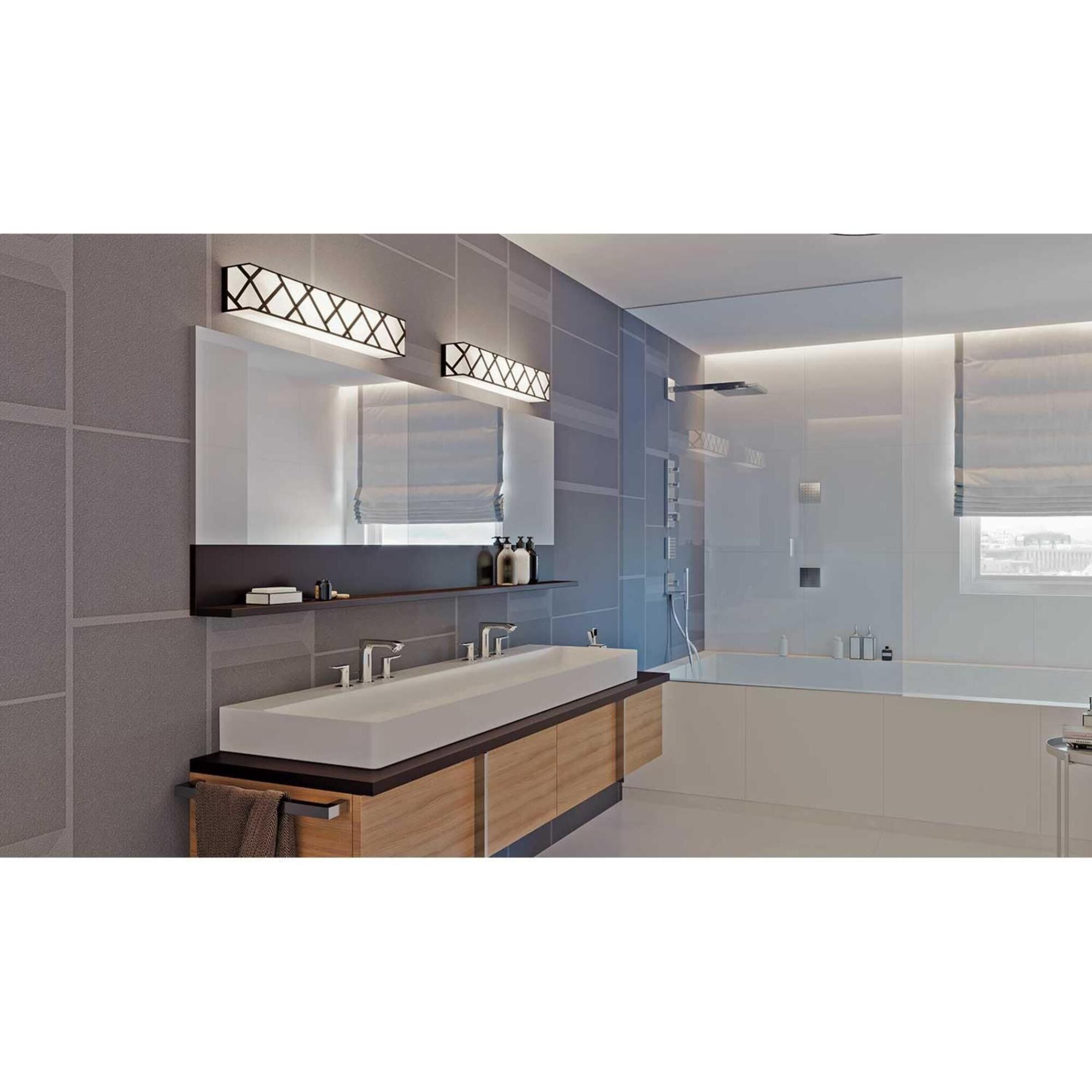 Shown in Black finish and White Acrylic shade