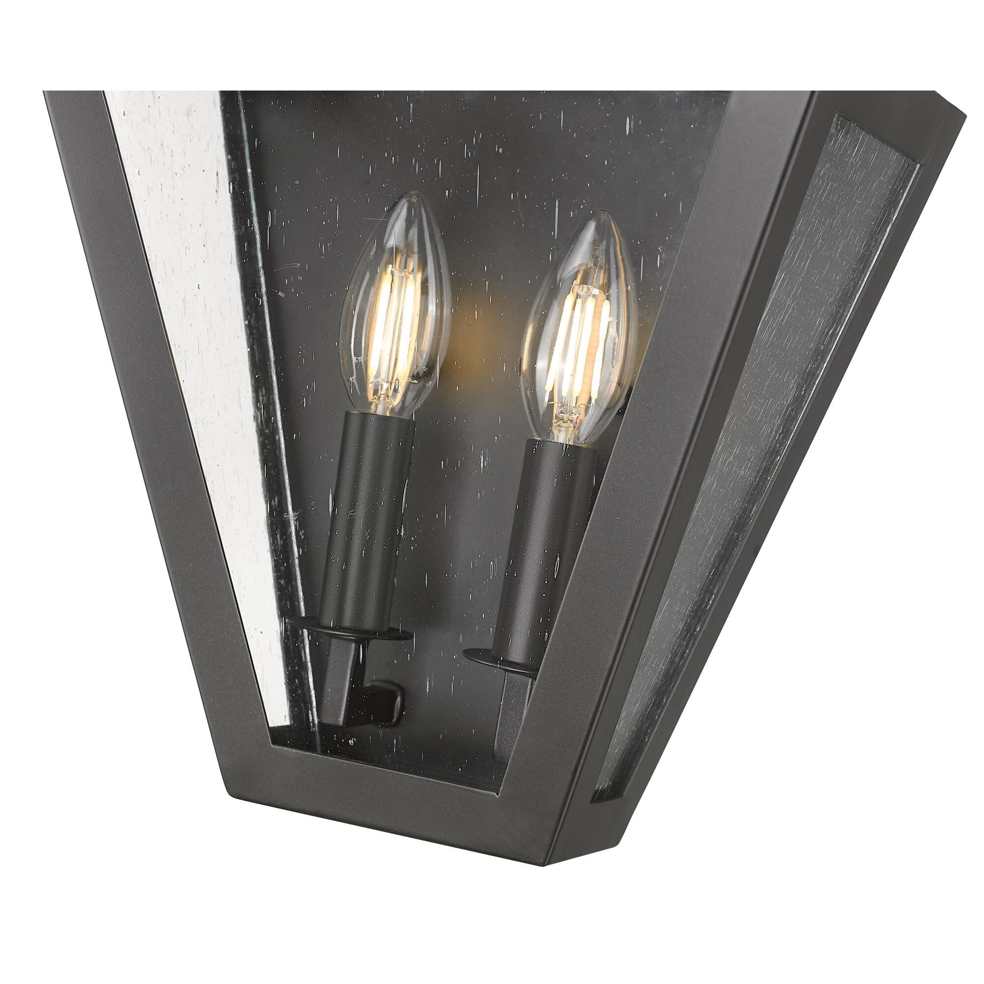 Shown in Iron Ore finish and Clear Seedy glass