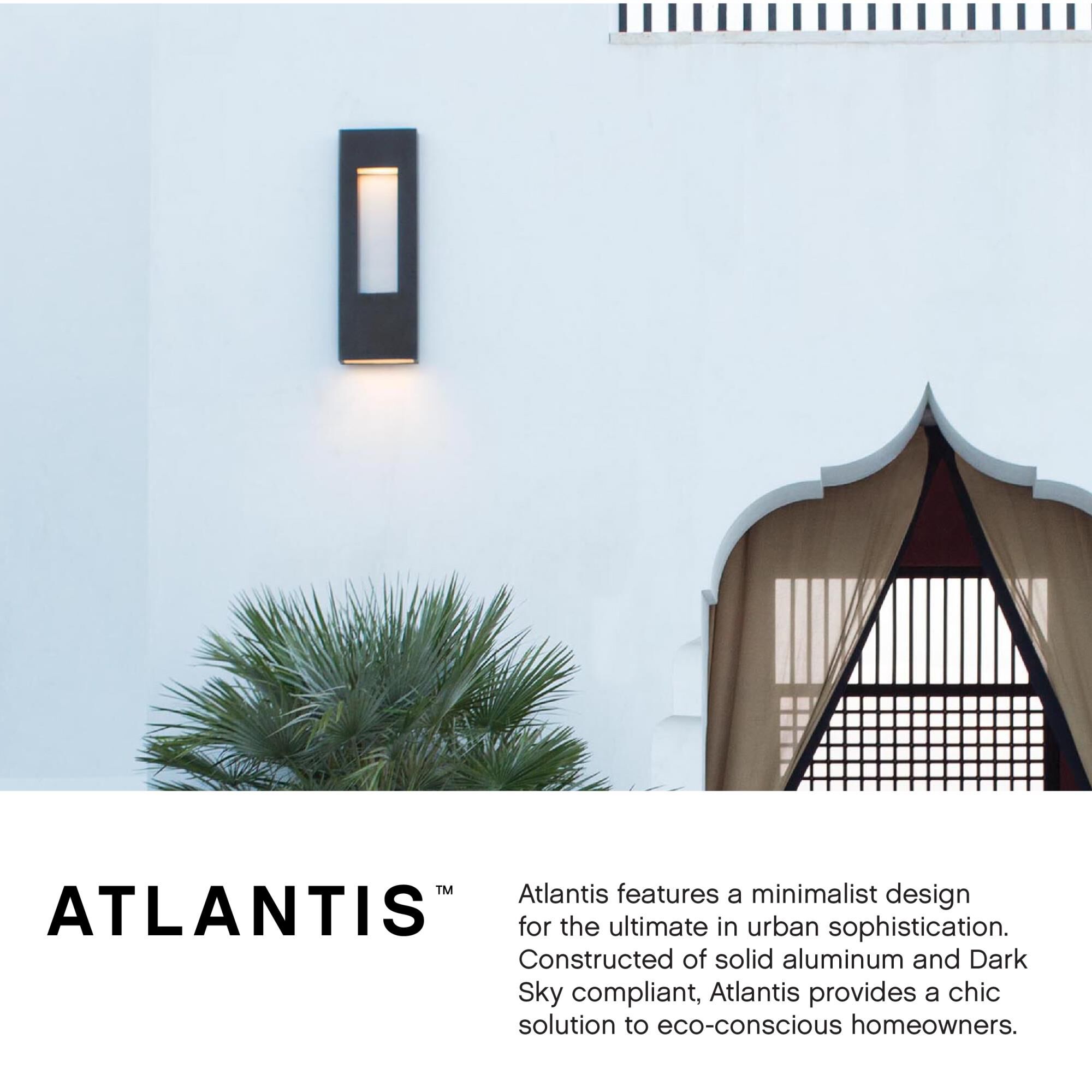 Atlantis 36 Inch Tall 3 Light LED Outdoor Wall Light by Hinkley Lighting