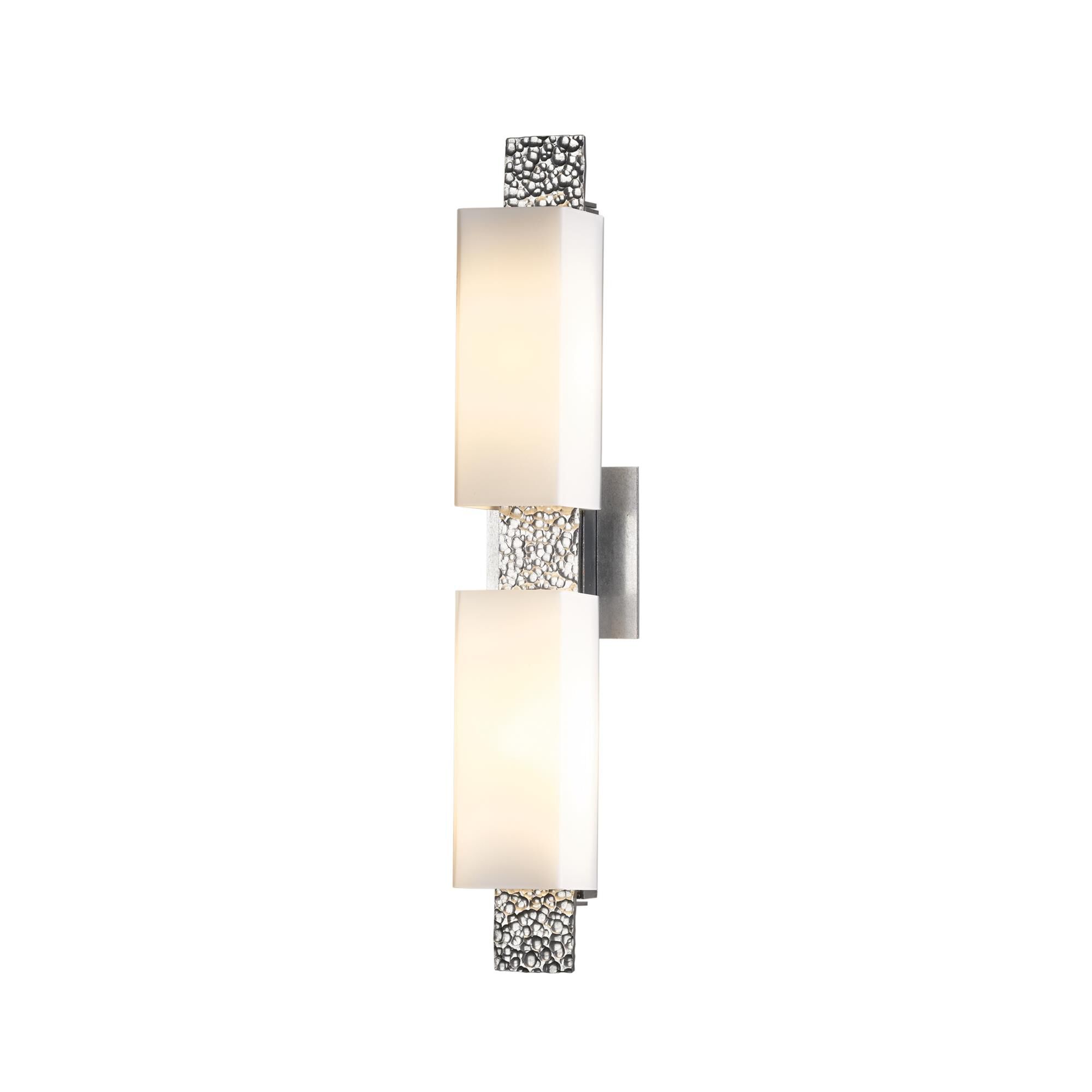Shown in Vintage Platinum finish and Opal  glass