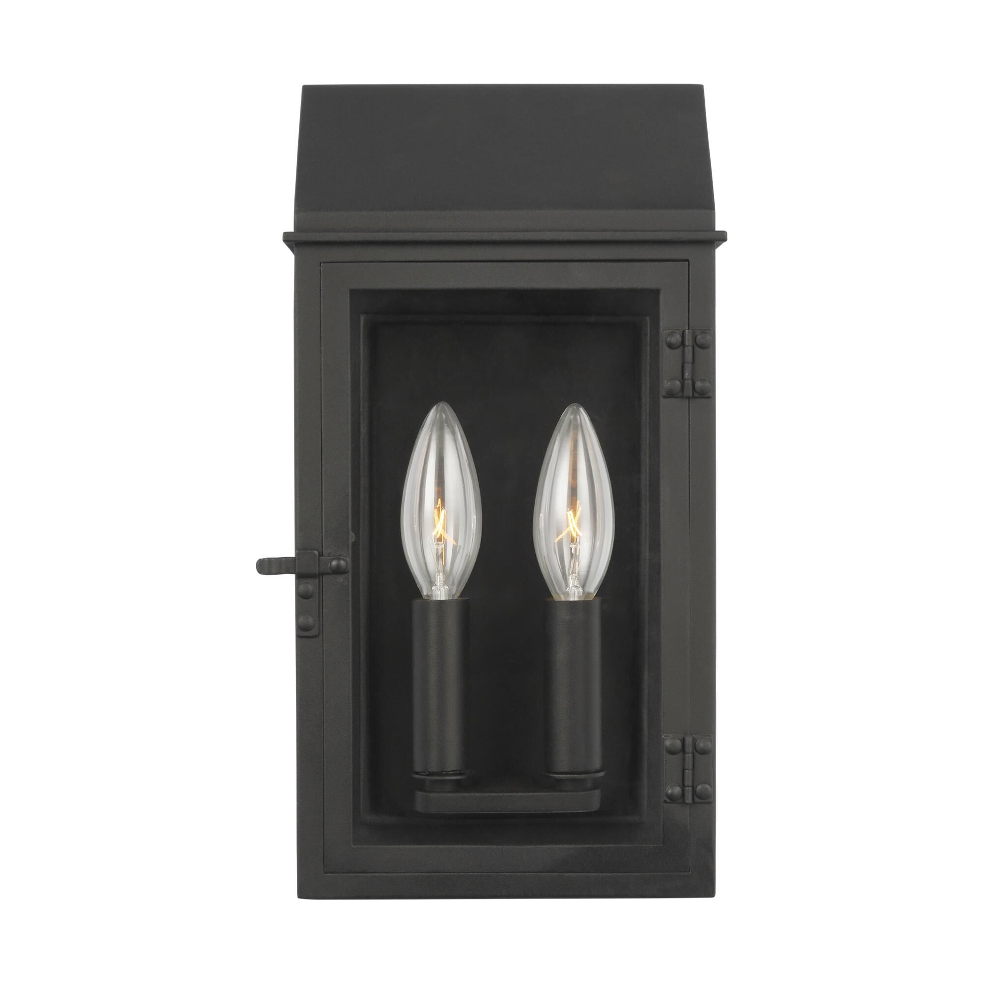 Shown in Textured Black finish and Clear Panels glass