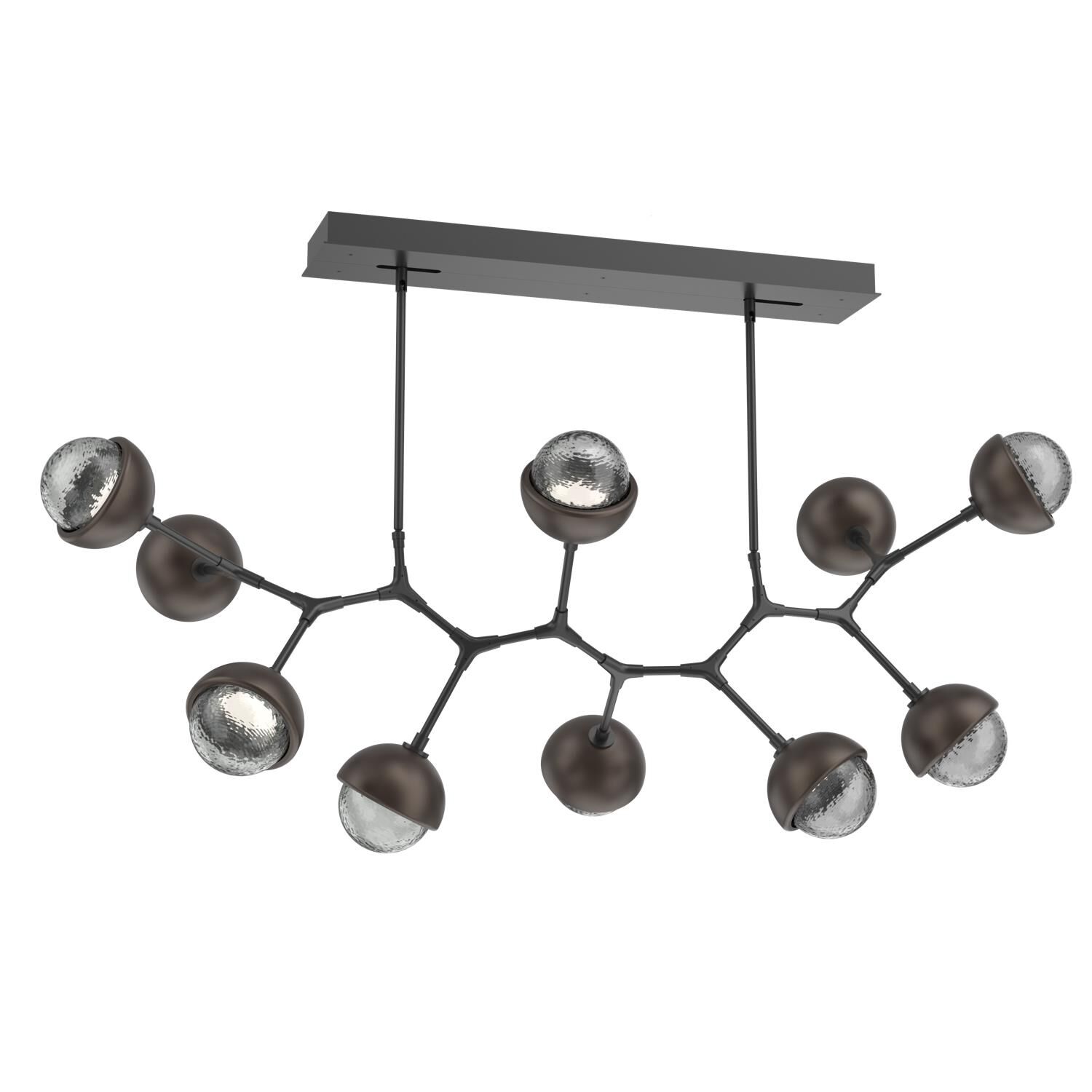 Shown in Matte Black finish and Smoke glass and Flat Bronze accent