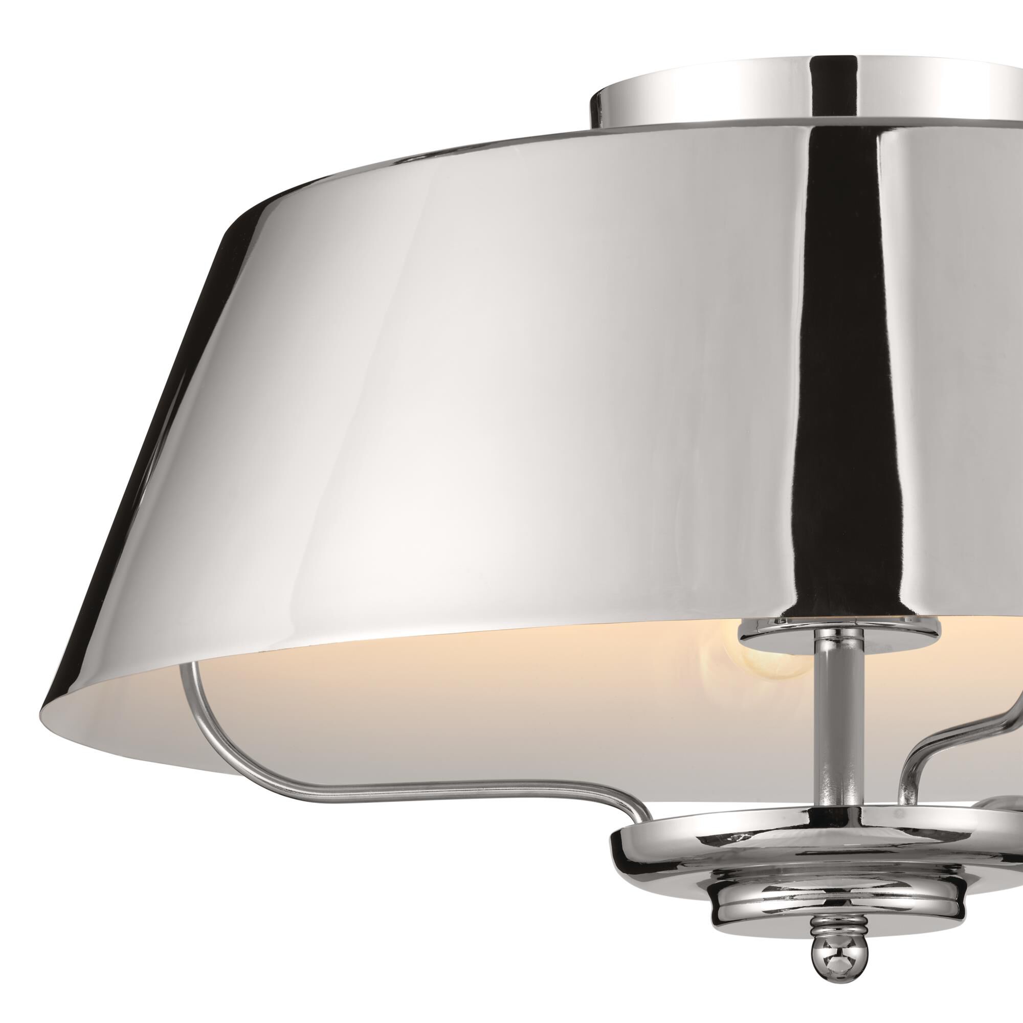 Shown in Polished Nickel finish and Metal shade