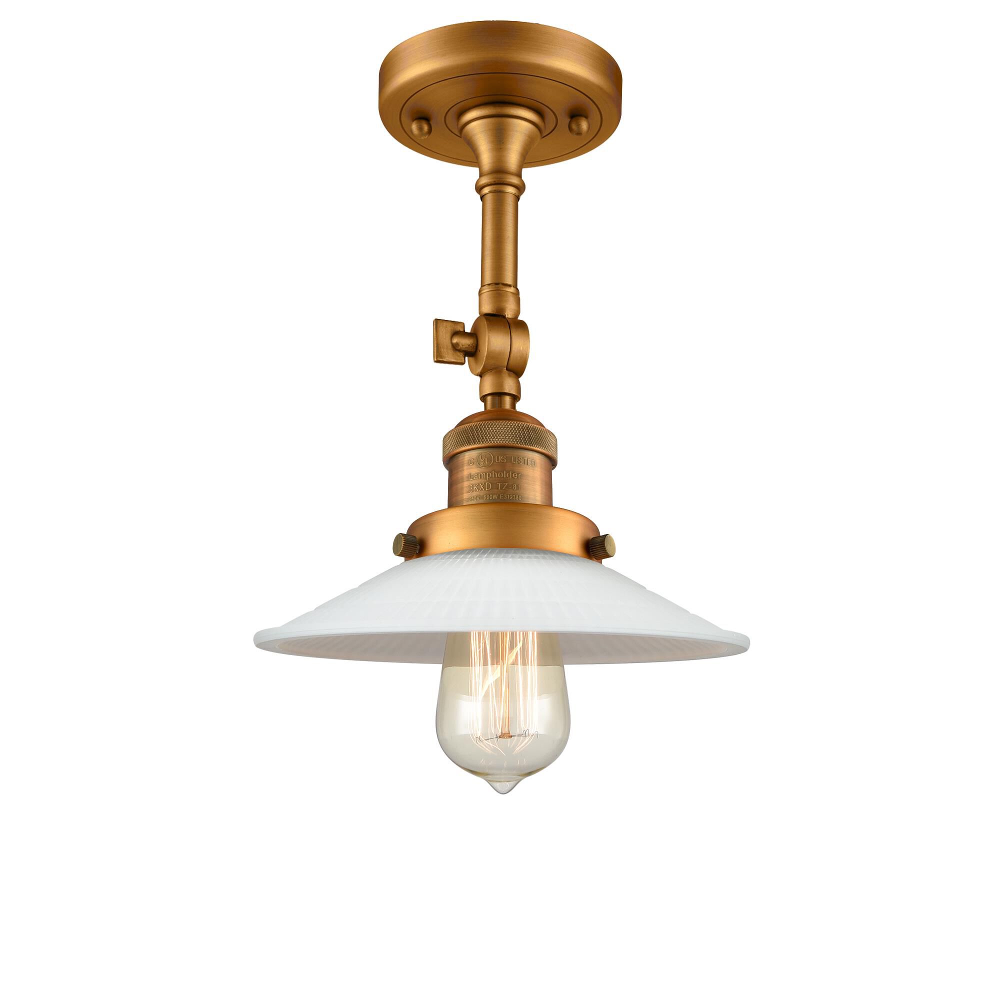 Bruno Marashlian Halophane 8 Inch 1 Light Semi Flush Mount by Innovations Lighting