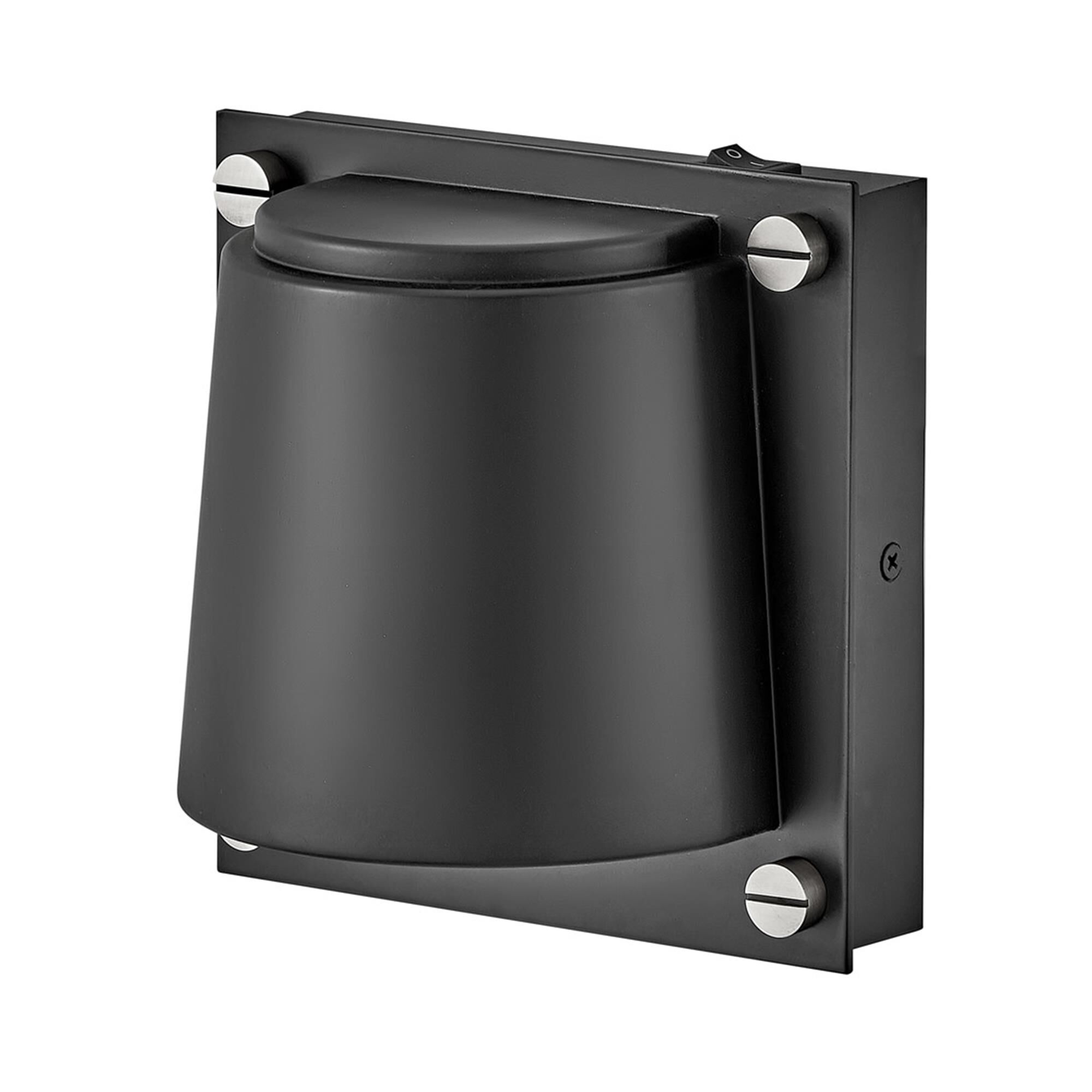 Shown in Black finish and Etched glass