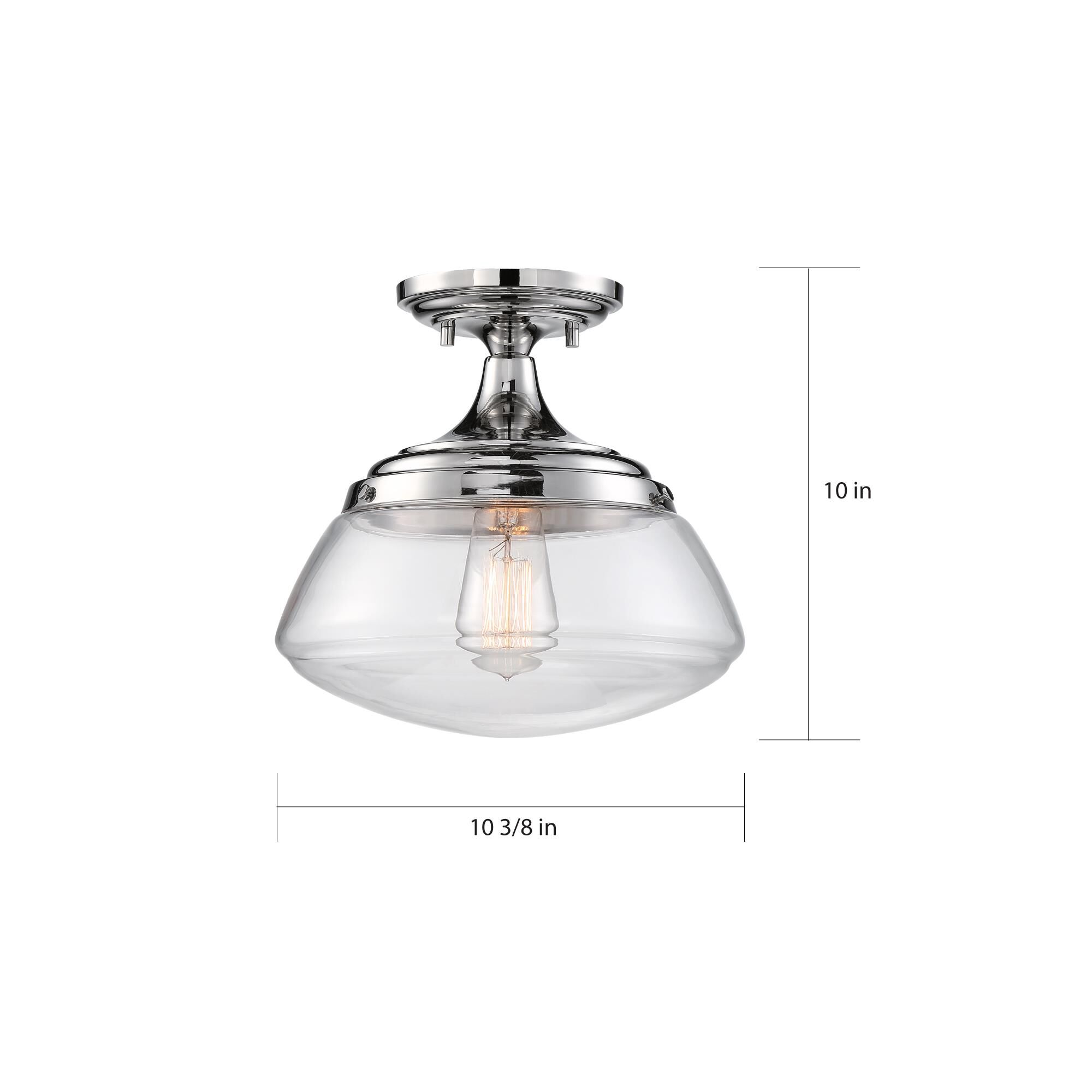 Kew 10 Inch 1 Light Semi Flush Mount by Nuvo Lighting