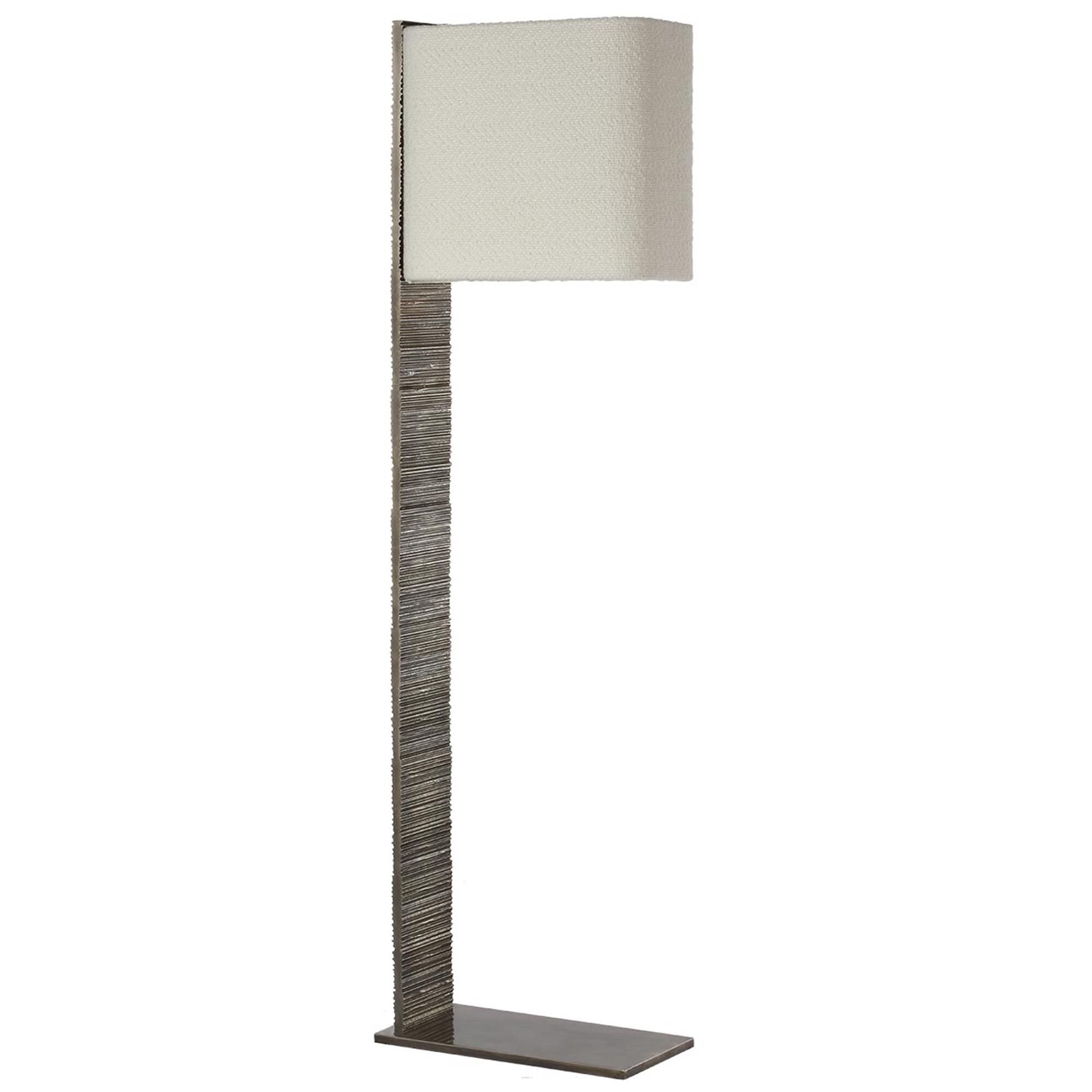 Shown in Ridged Graphite finish and Boucle Rectangle shade