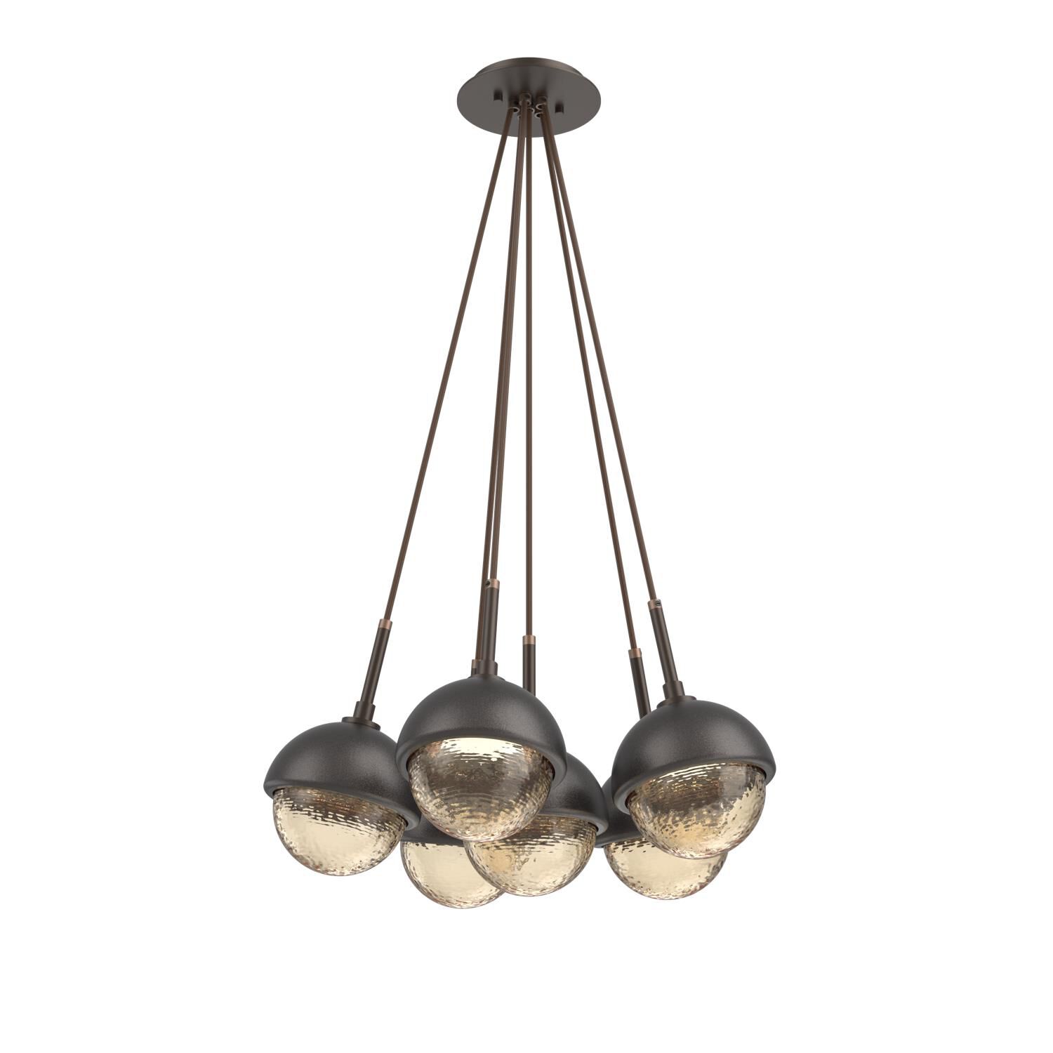 Shown in Flat Bronze finish and Amber glass and Graphite accent