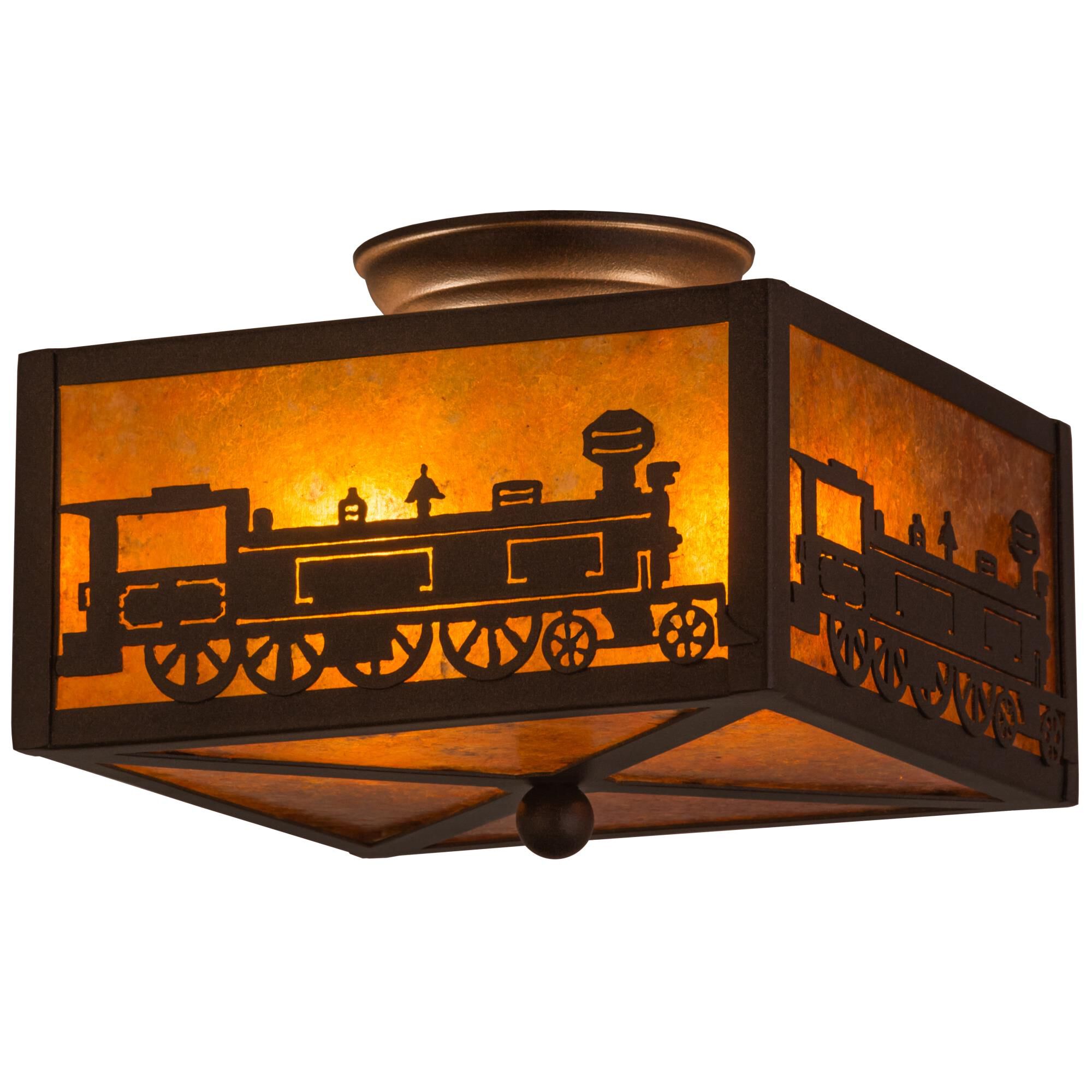 Train 14 Inch 2 Light Flush Mount by Meyda Lighting