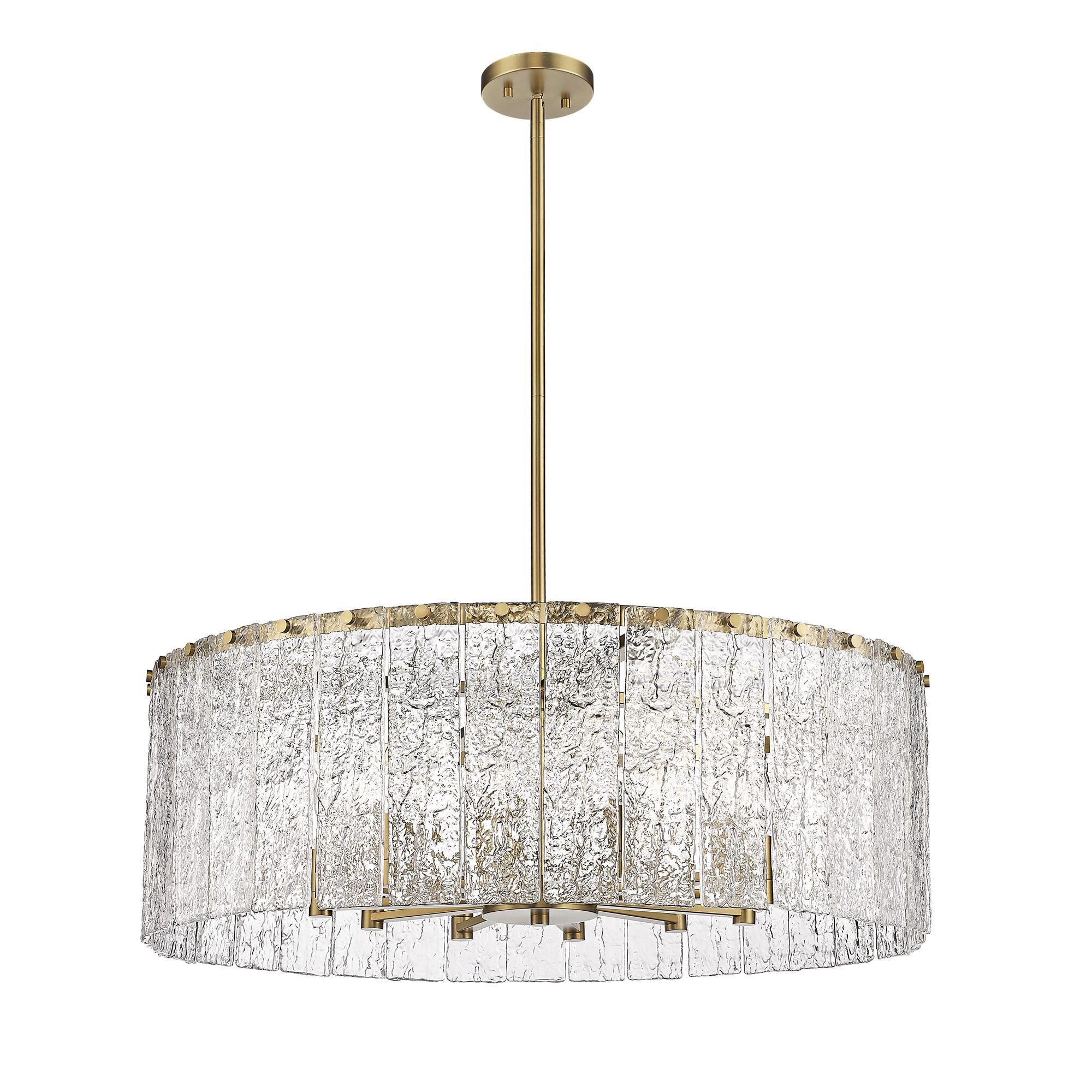 Shown in Modern Gold finish and Clear glass