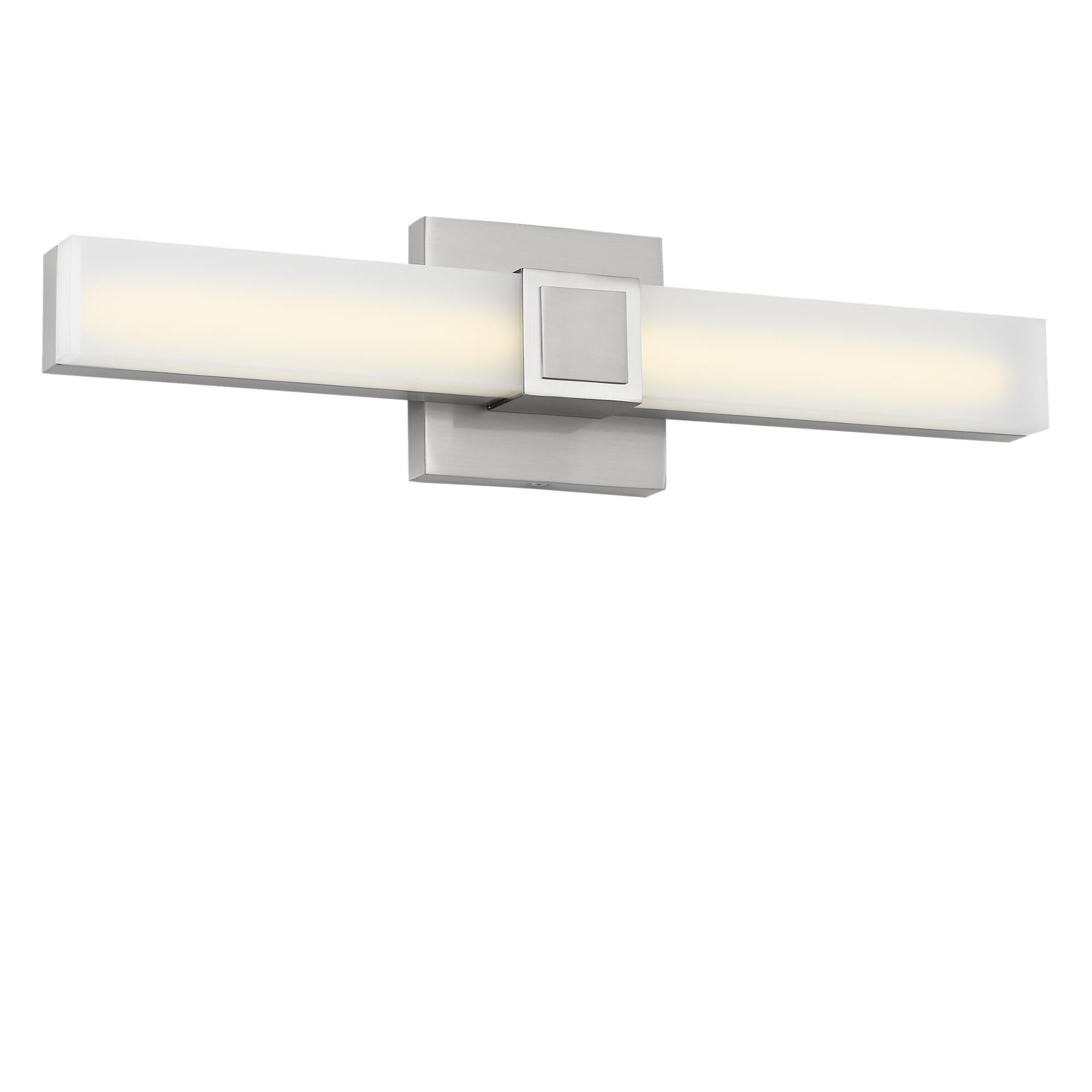 Shown in Brushed Nickel finish and White Acrylic shade