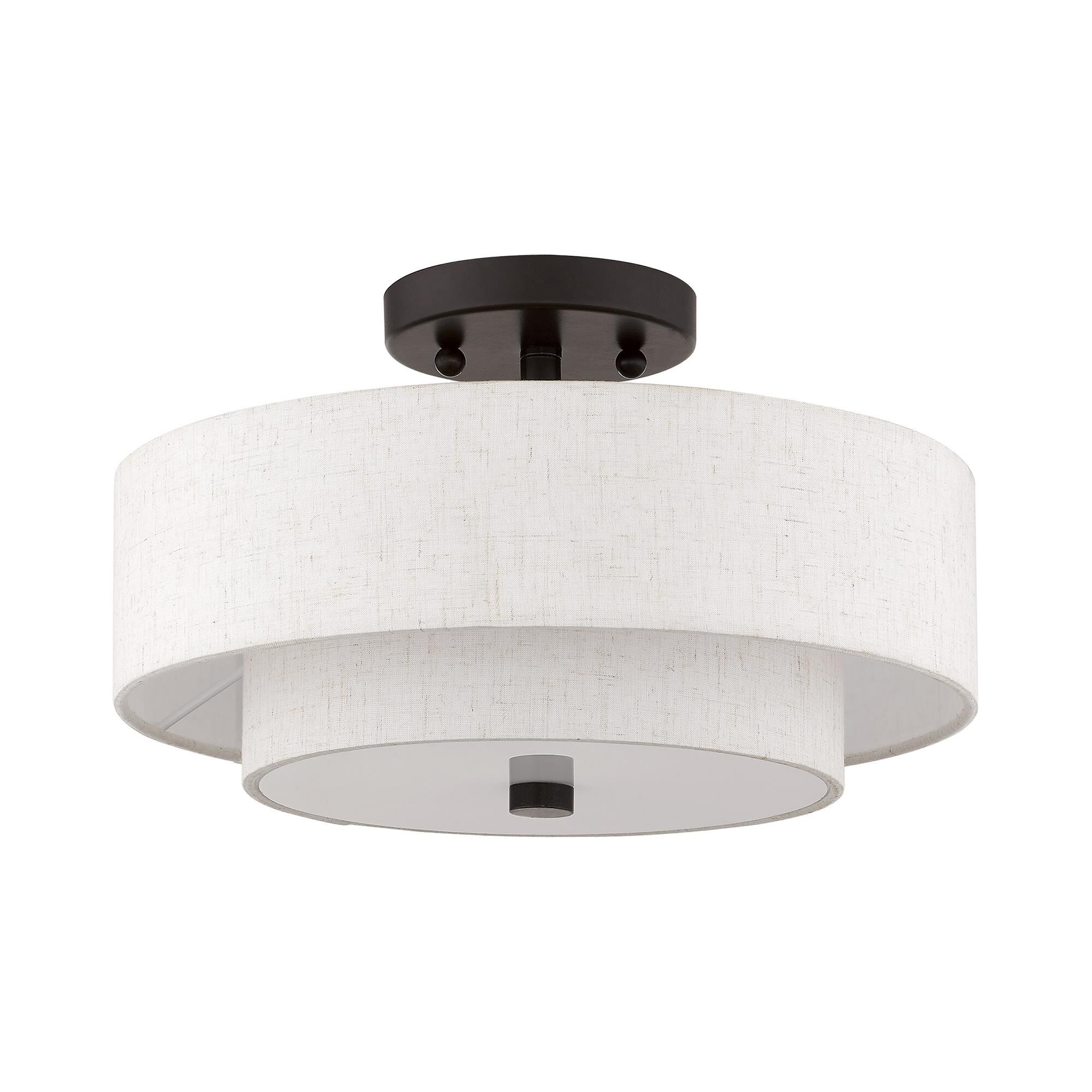 Monroe 13 Inch Semi Flush Mount by Livex Lighting