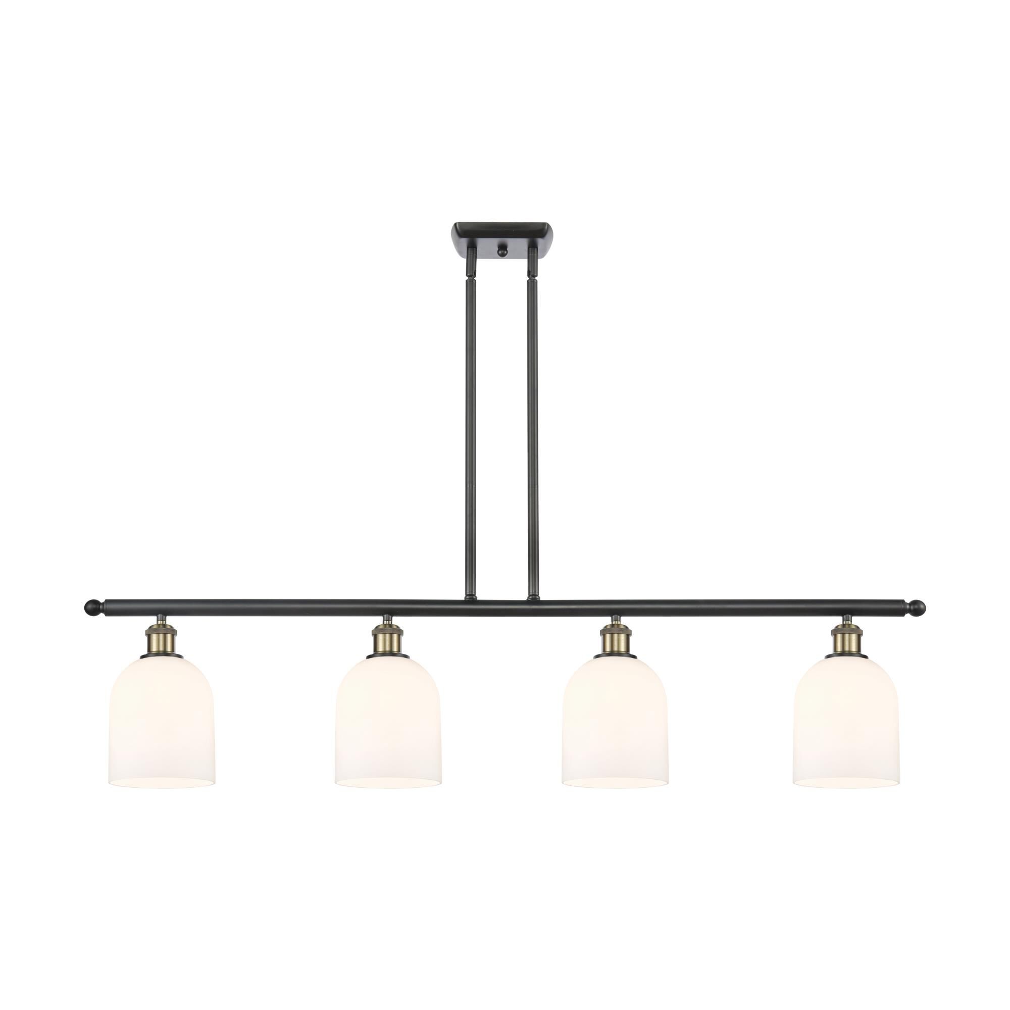 Shown in Black Antique Brass finish and Gloss White glass