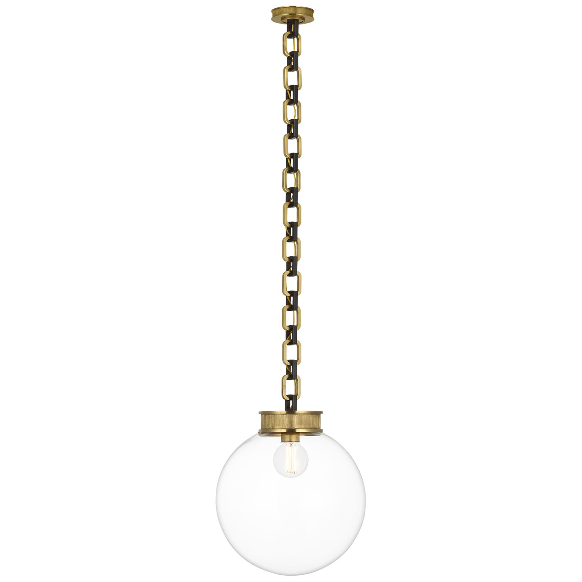 Shown in Soft Brass and Bronze finish and Clear glass
