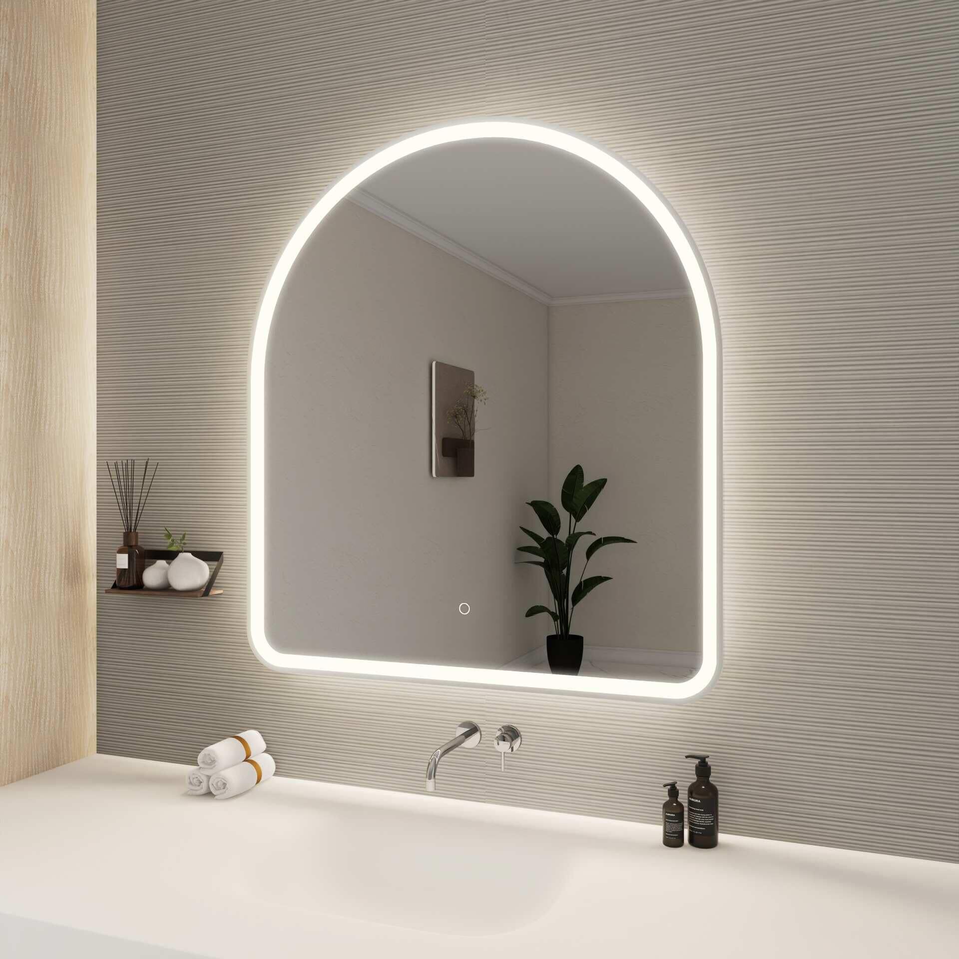Harmoni 42 Inch Arched LED Lighted Mirror by Elegant Decor