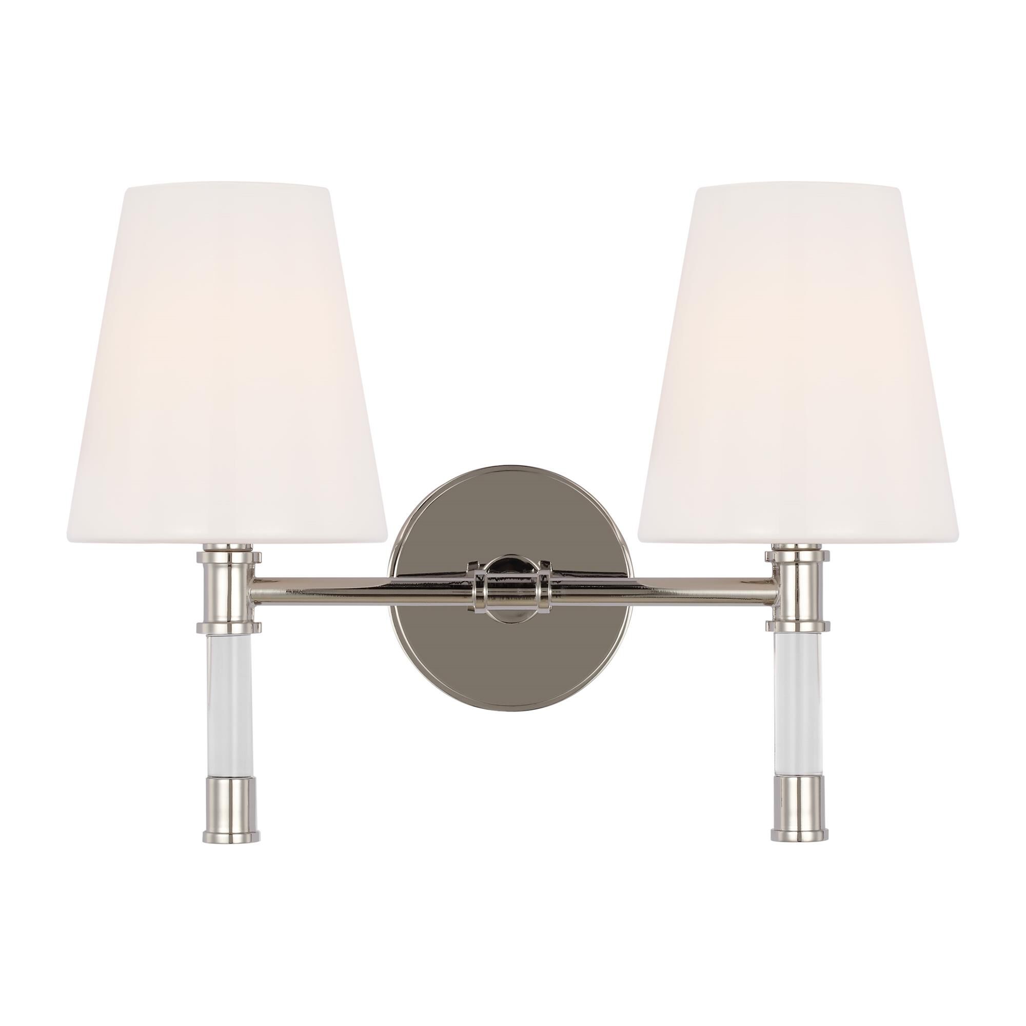 Shown in Polished Nickel finish and Milk Glass s shade