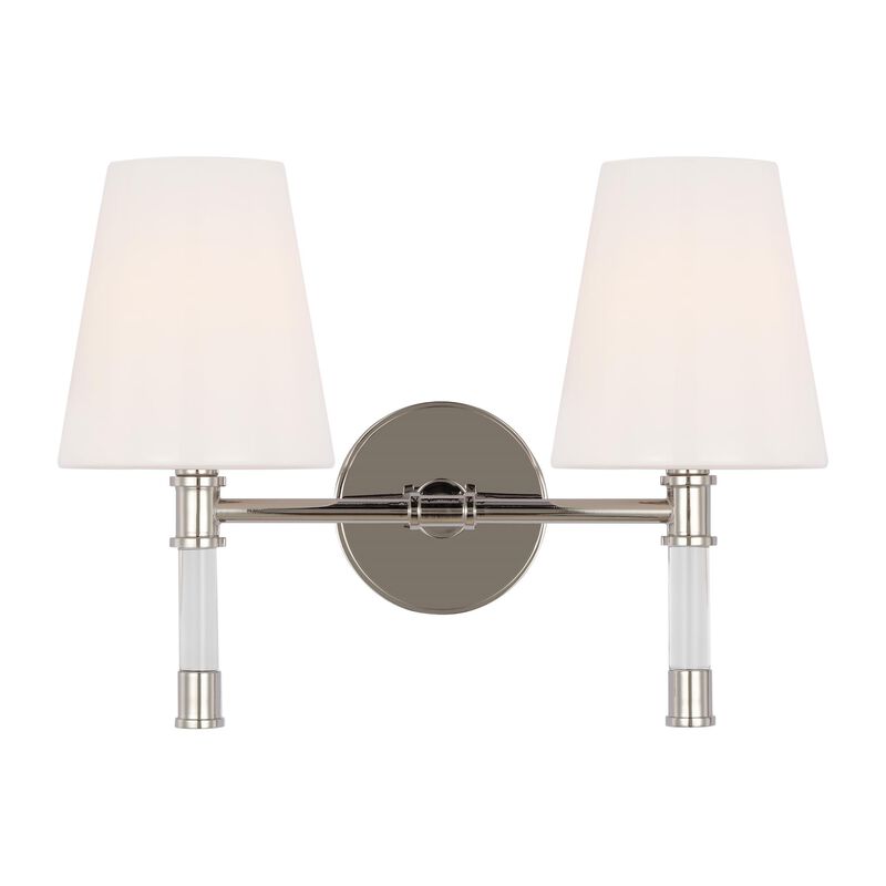 Chapman & Myers Hanover 15 Inch 2 Light Bath Vanity Light by Visual Comfort Studio