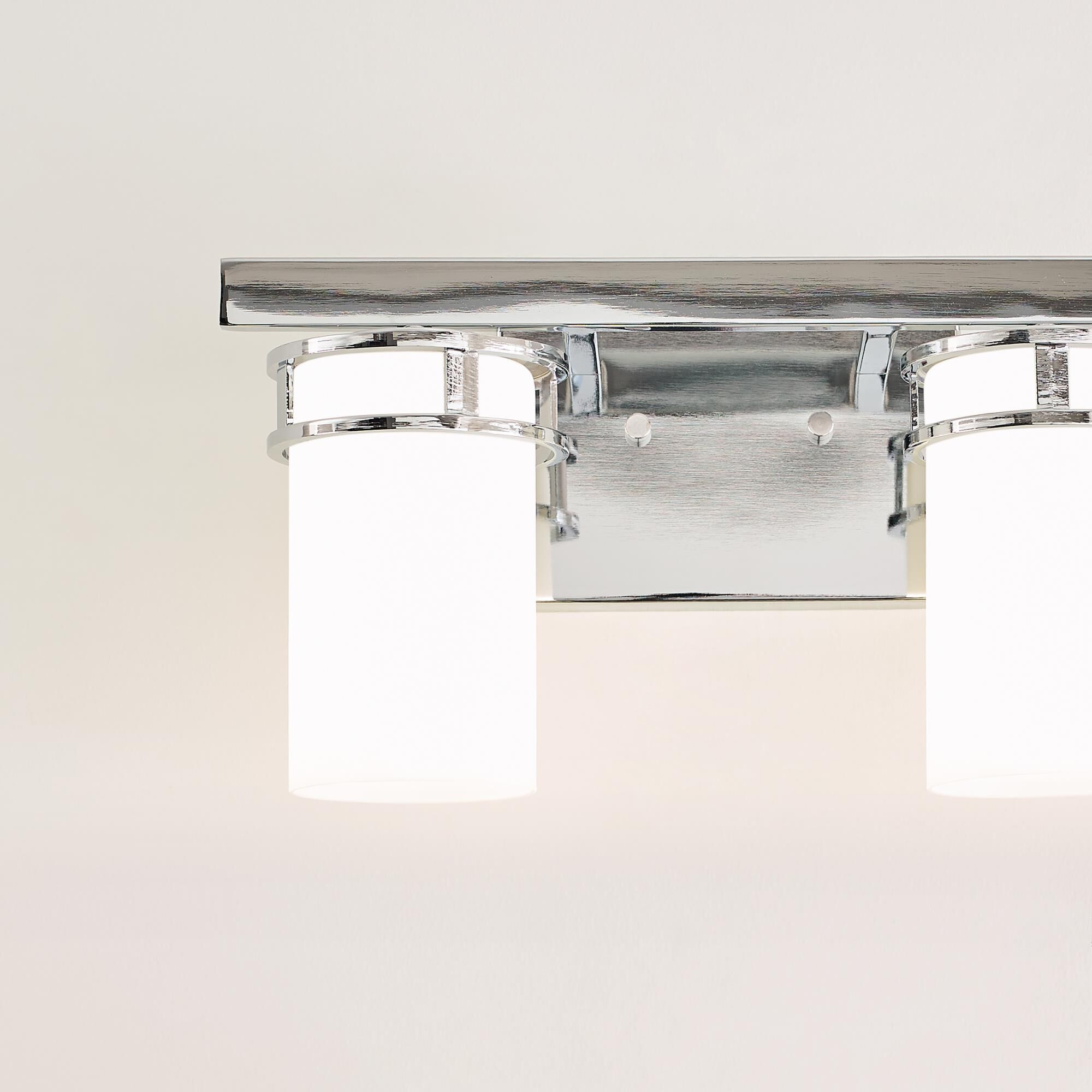 Shown in Chrome finish and Etched / White Inside glass