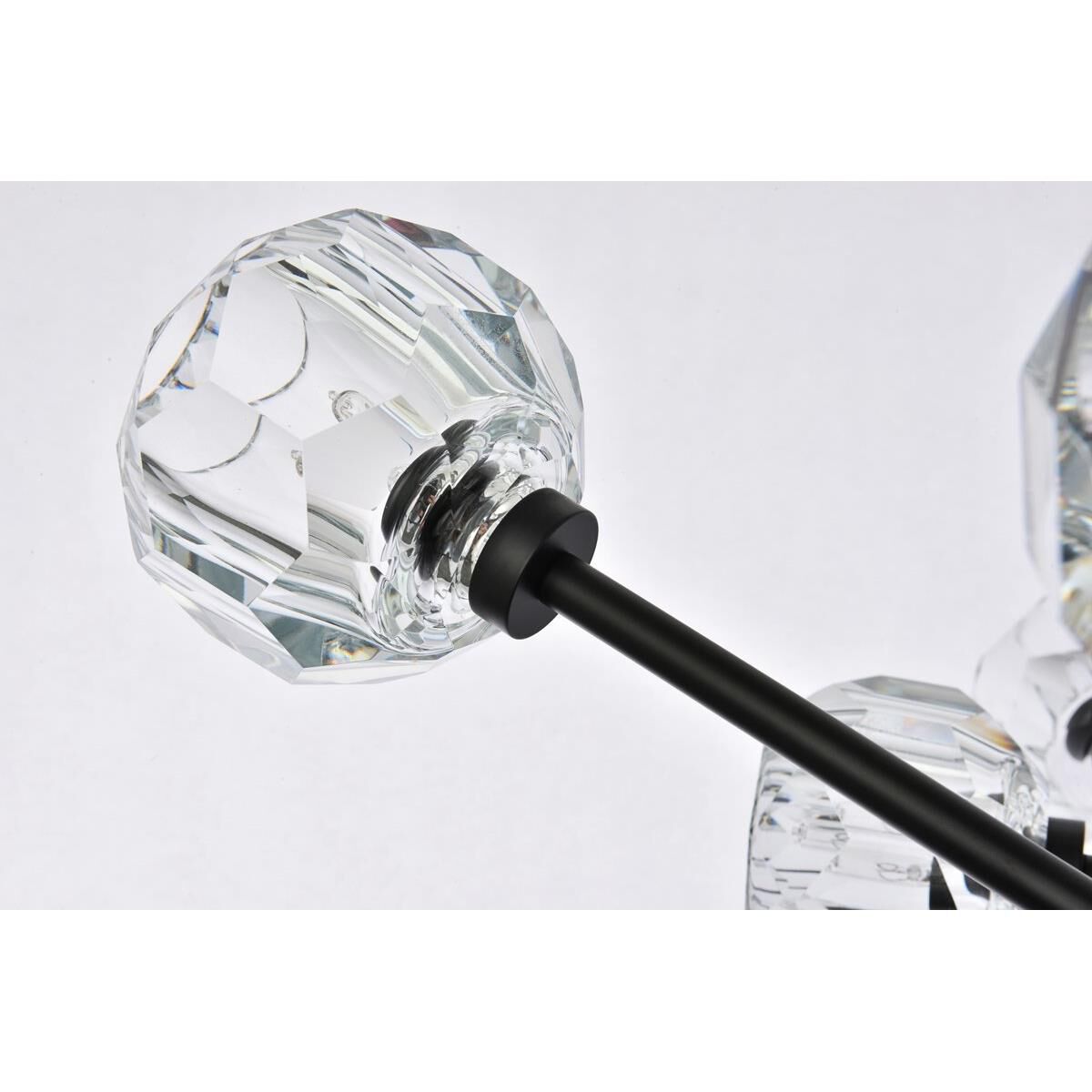 Shown in Black  finish and RC Clear crystal and Clear glass