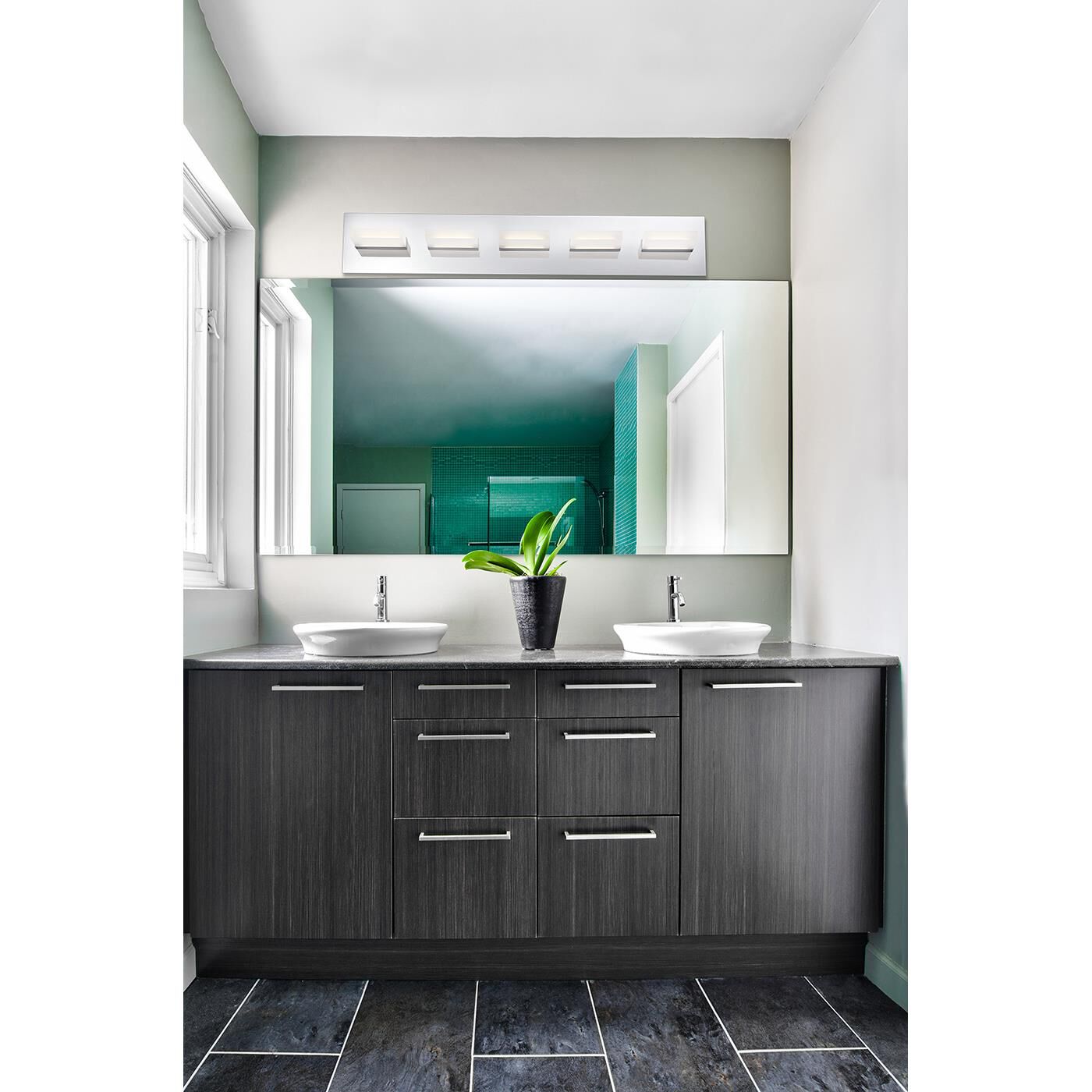 Shown in Chrome finish and Frosted Acrylic Diffuser glass