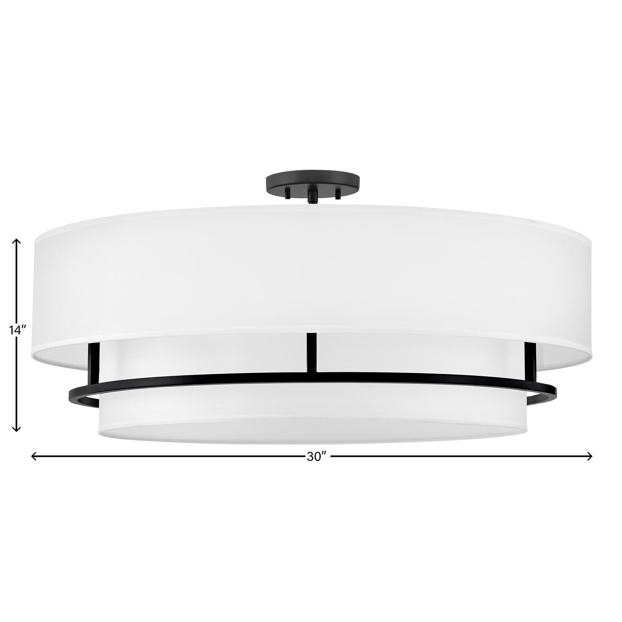 Shown in Black finish and Faux Parchment shade