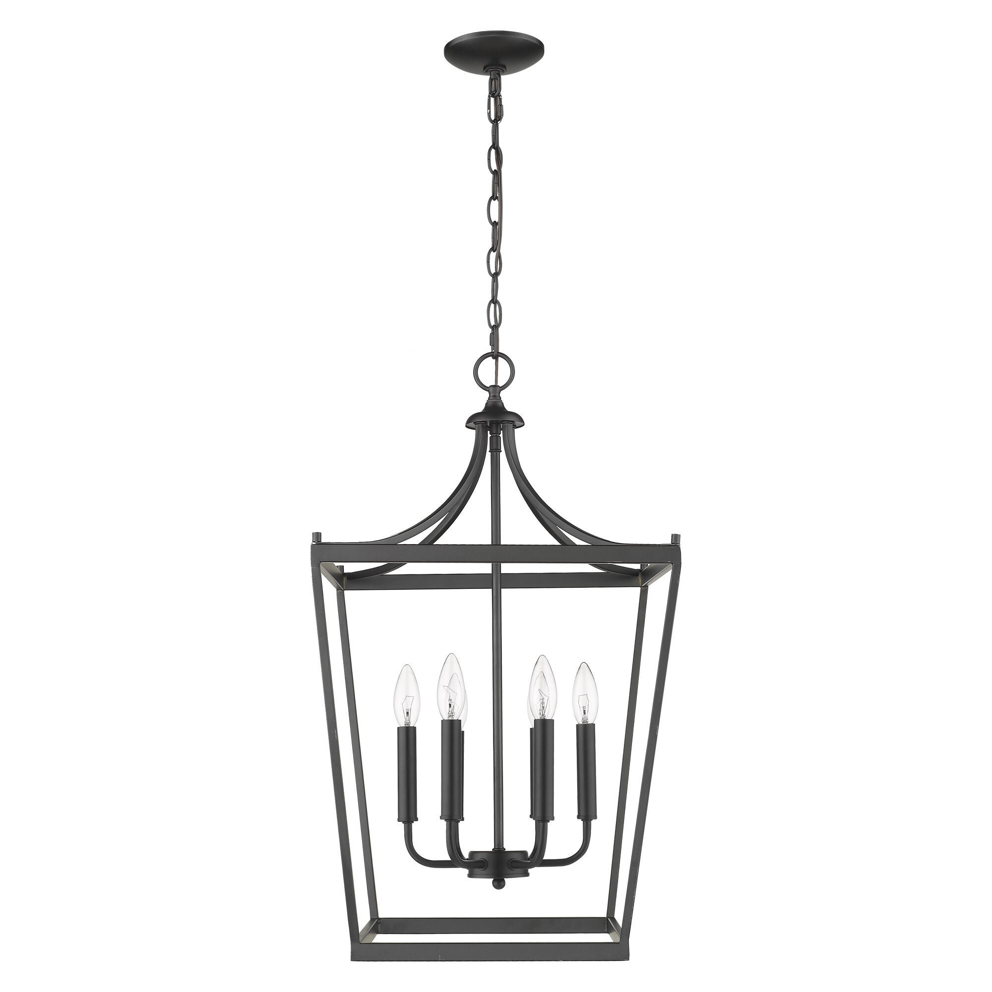 Shown in Matte Black finish and -- glass and -- shade